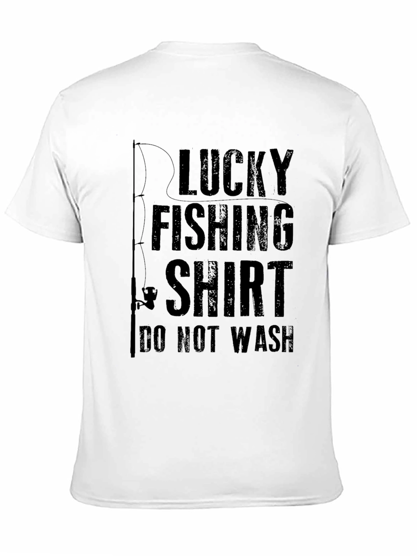 Black Lucky Fishing Shirt - Novelty Graphic Tee view 11