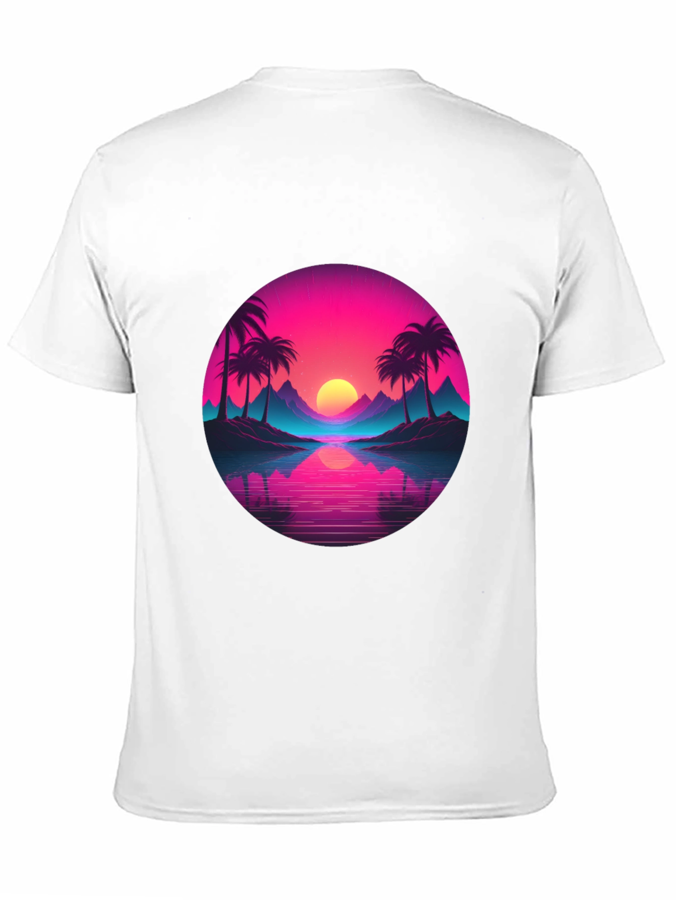 Black Retro Sunset Palm T-Shirt - Vibrant Graphic Tee view 11