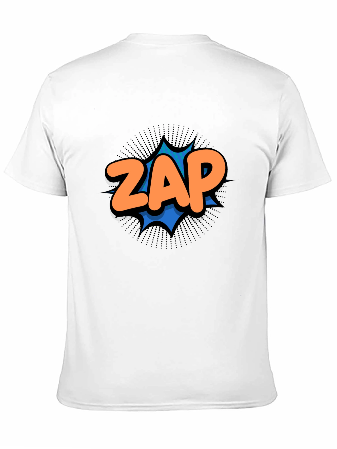 Black ZAP Comic Graphic T-Shirt - Black Cotton Tee view 11