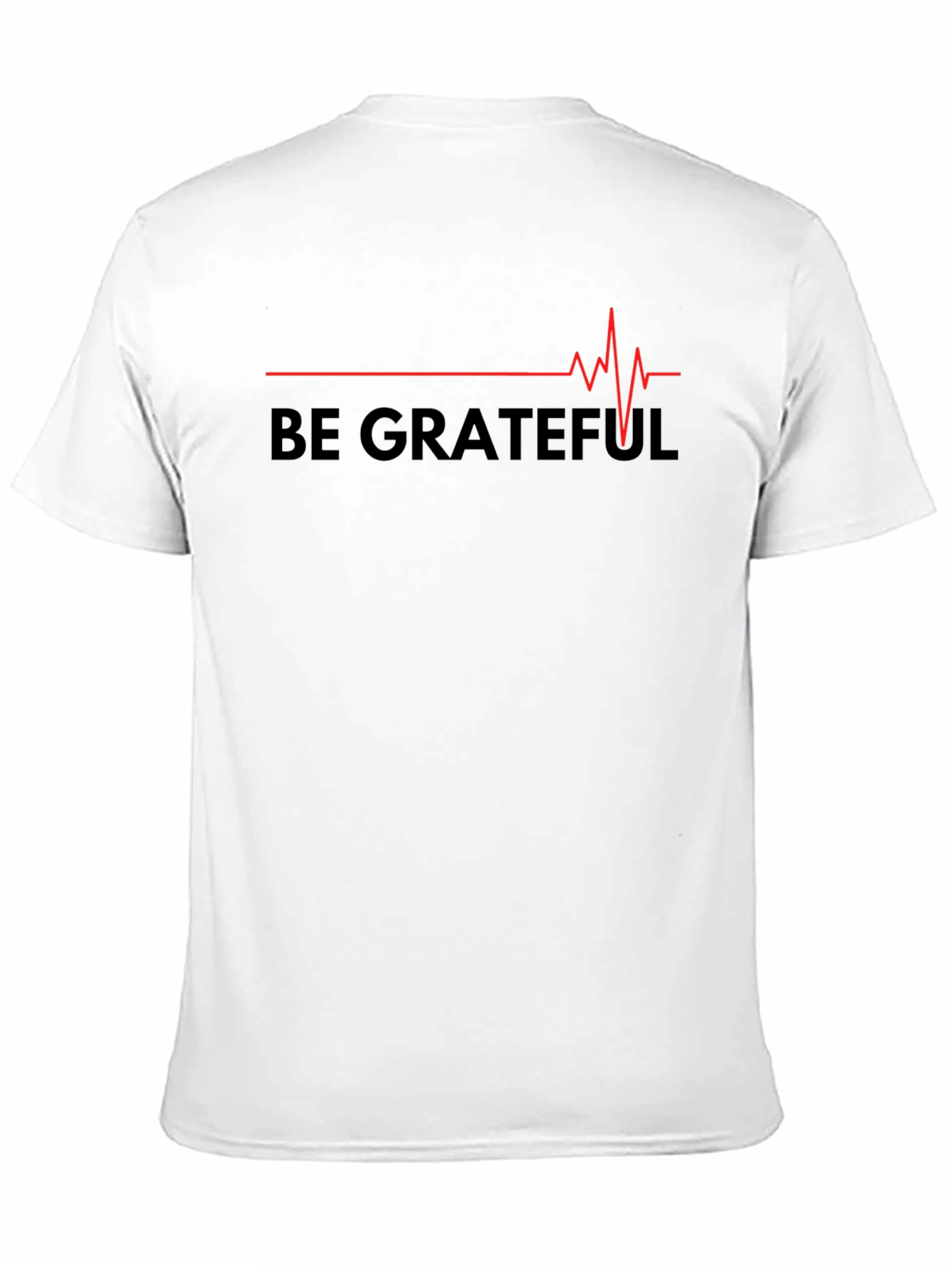 Black Be Grateful T-Shirt - Heartbeat Graphic view 11