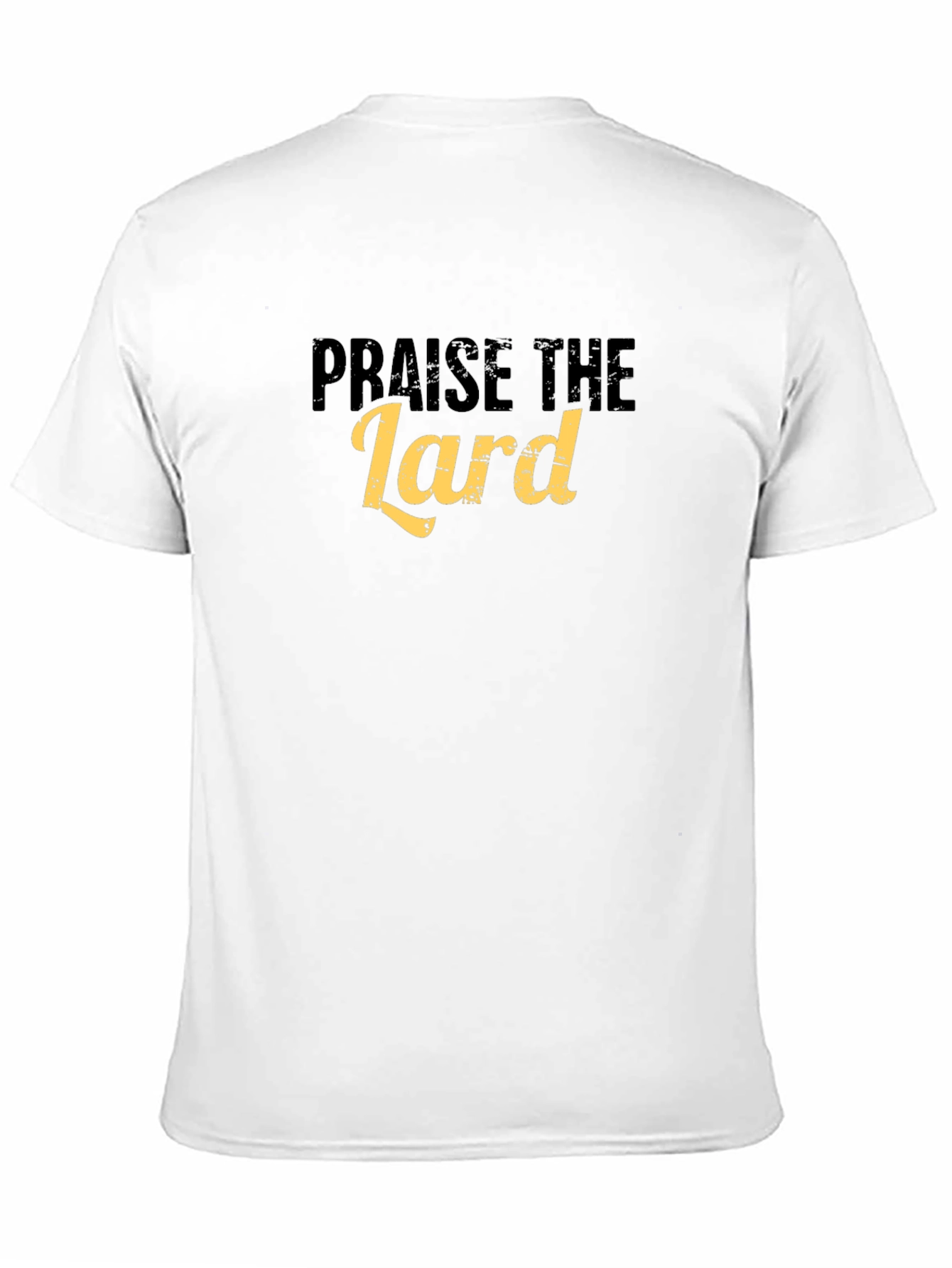 Black Praise The Lard Graphic T-Shirt - Black, Cotton view 11