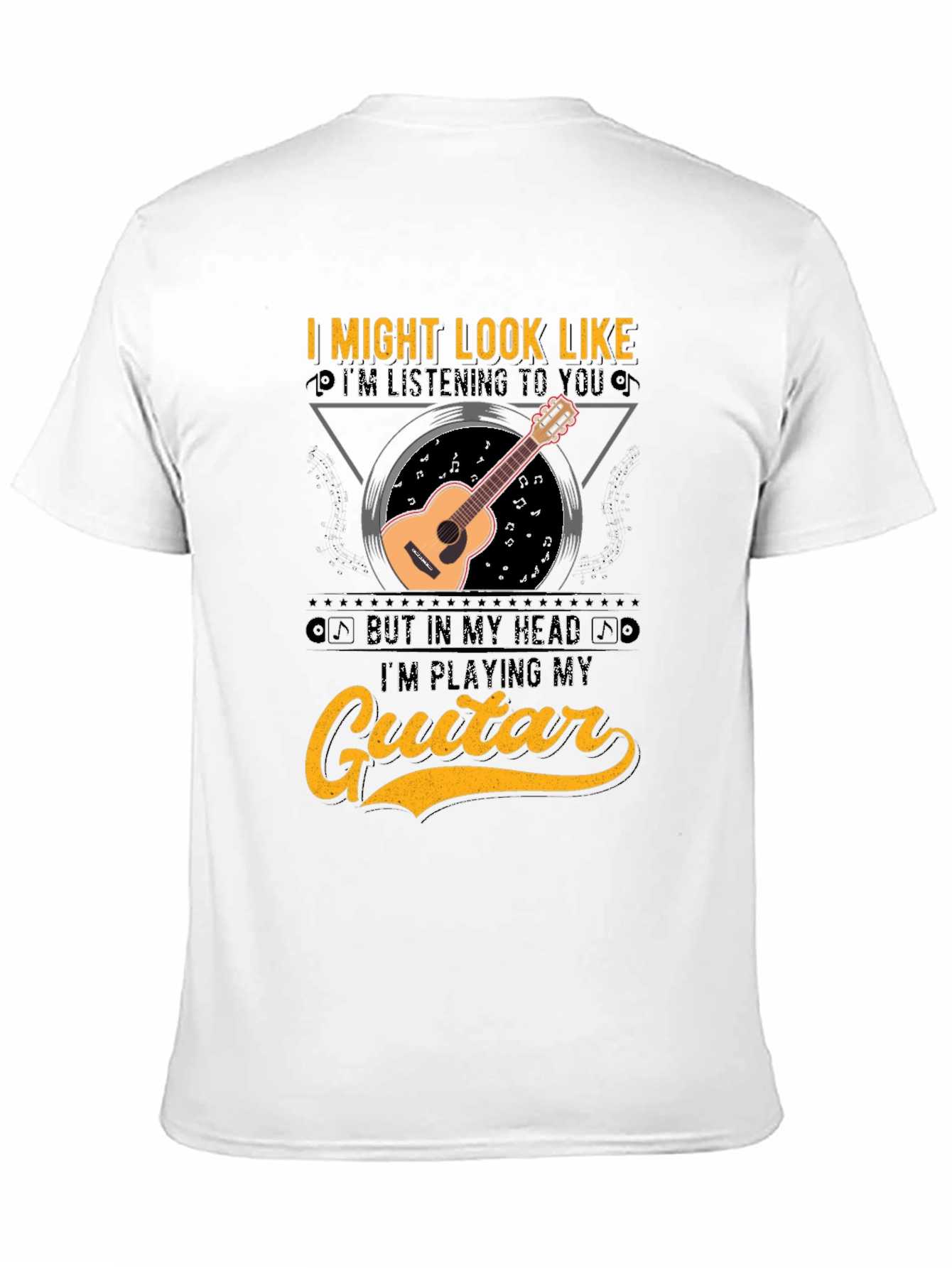Black Guitar Lover T-Shirt - Musician Graphic Tee view 11