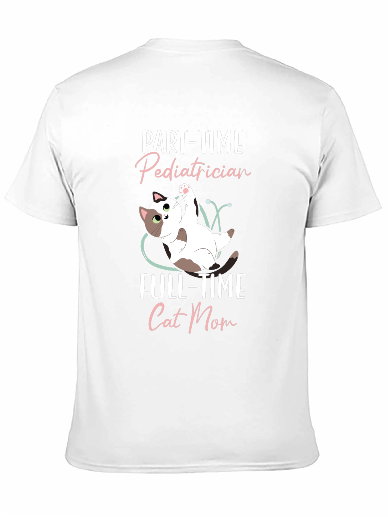 Black Pediatrician Cat Mom T-Shirt - Cute Cat Lover Tee view 11