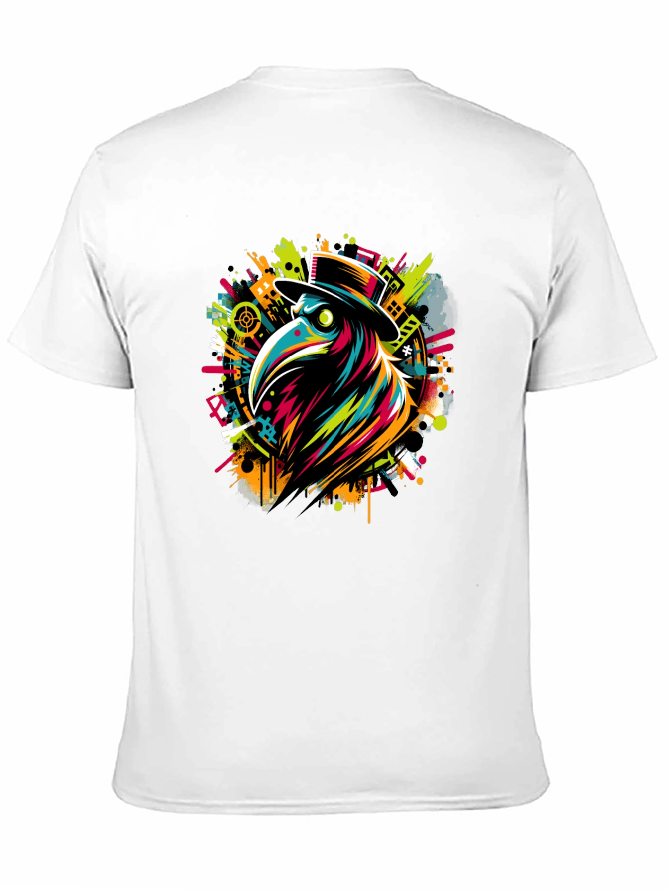 Black Plague Doctor T-Shirt - Vivid Graphic Tee view 11