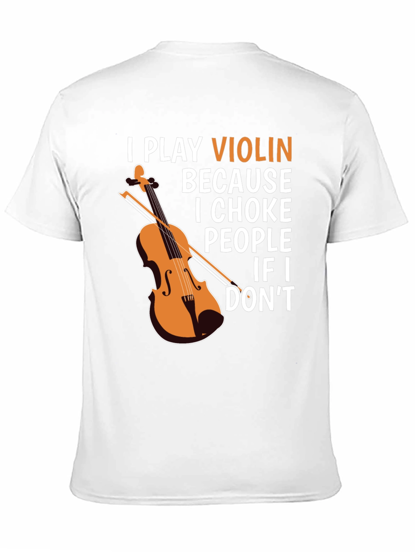 Black Violin Choke Funny Graphic Tee view 11
