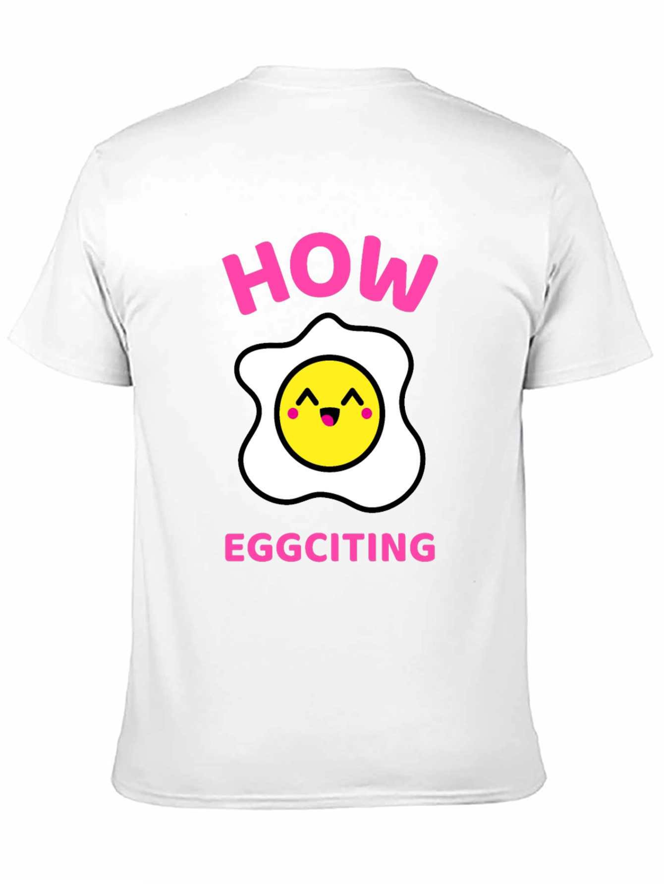 Black How Eggciting! Novelty T-Shirt - Funny Egg Pun Tee view 11