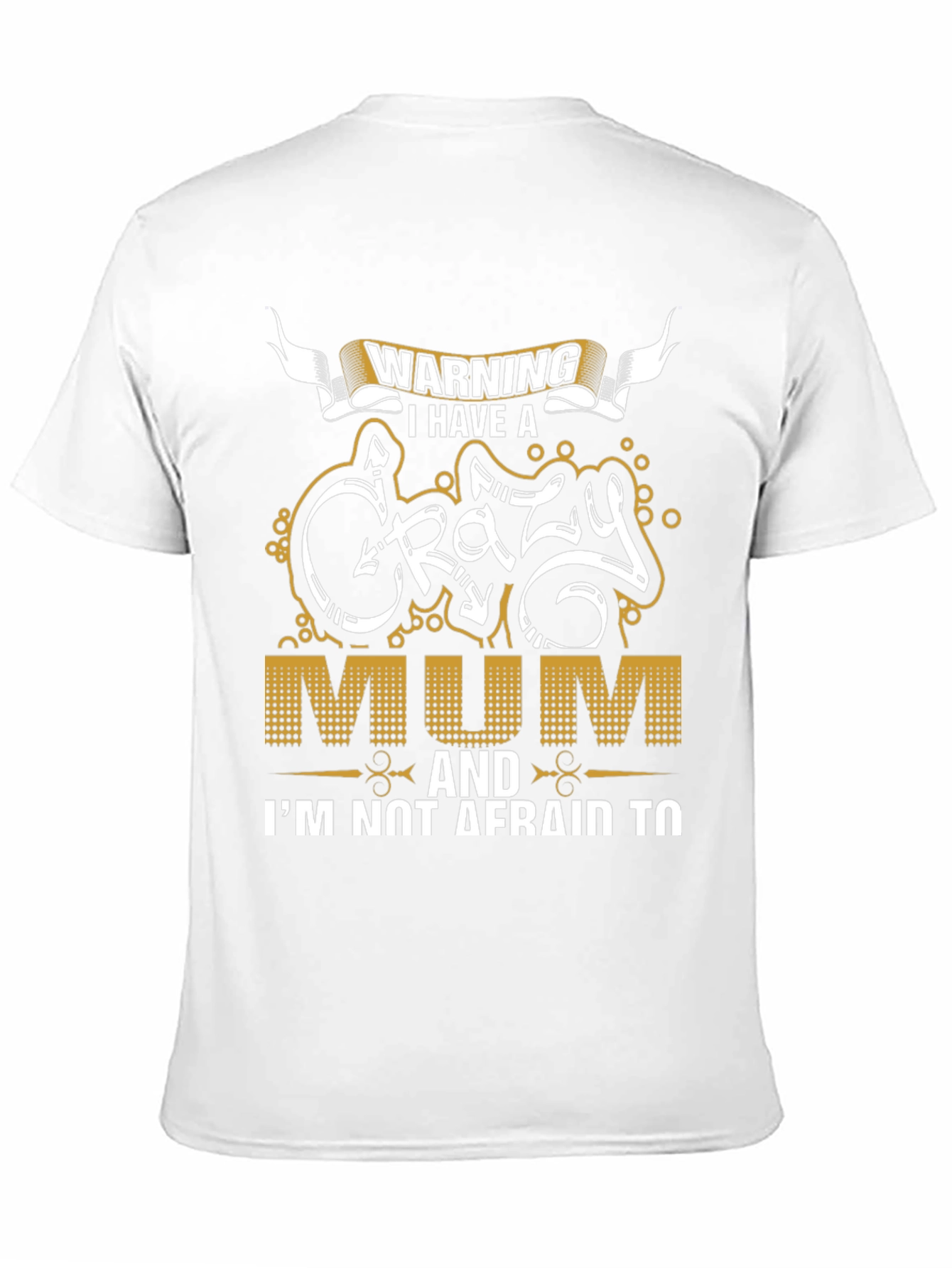 Black Warning Crazy Mum Graphic Tee view 11