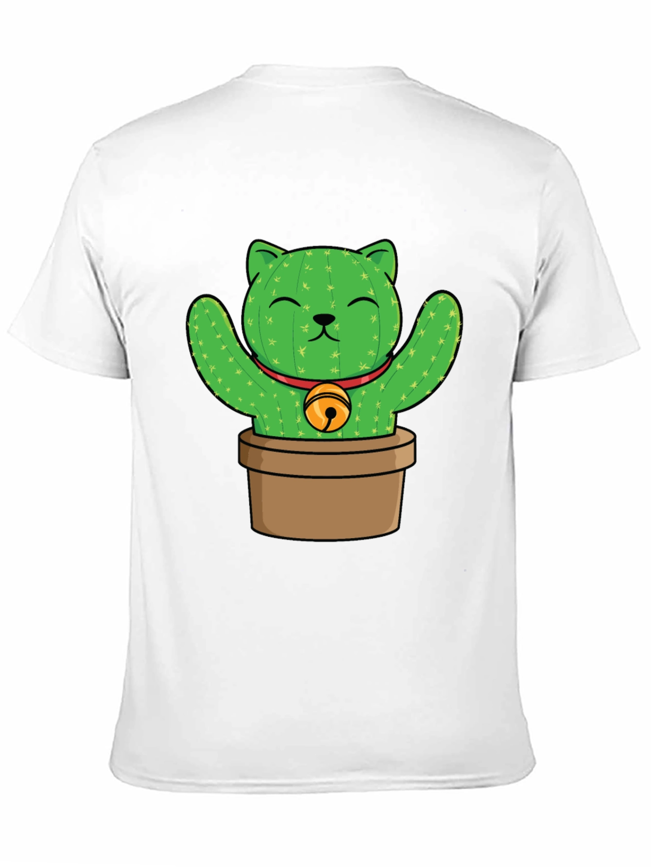 Black Cactus Cat T-Shirt - Funny Plant Lover Tee view 11
