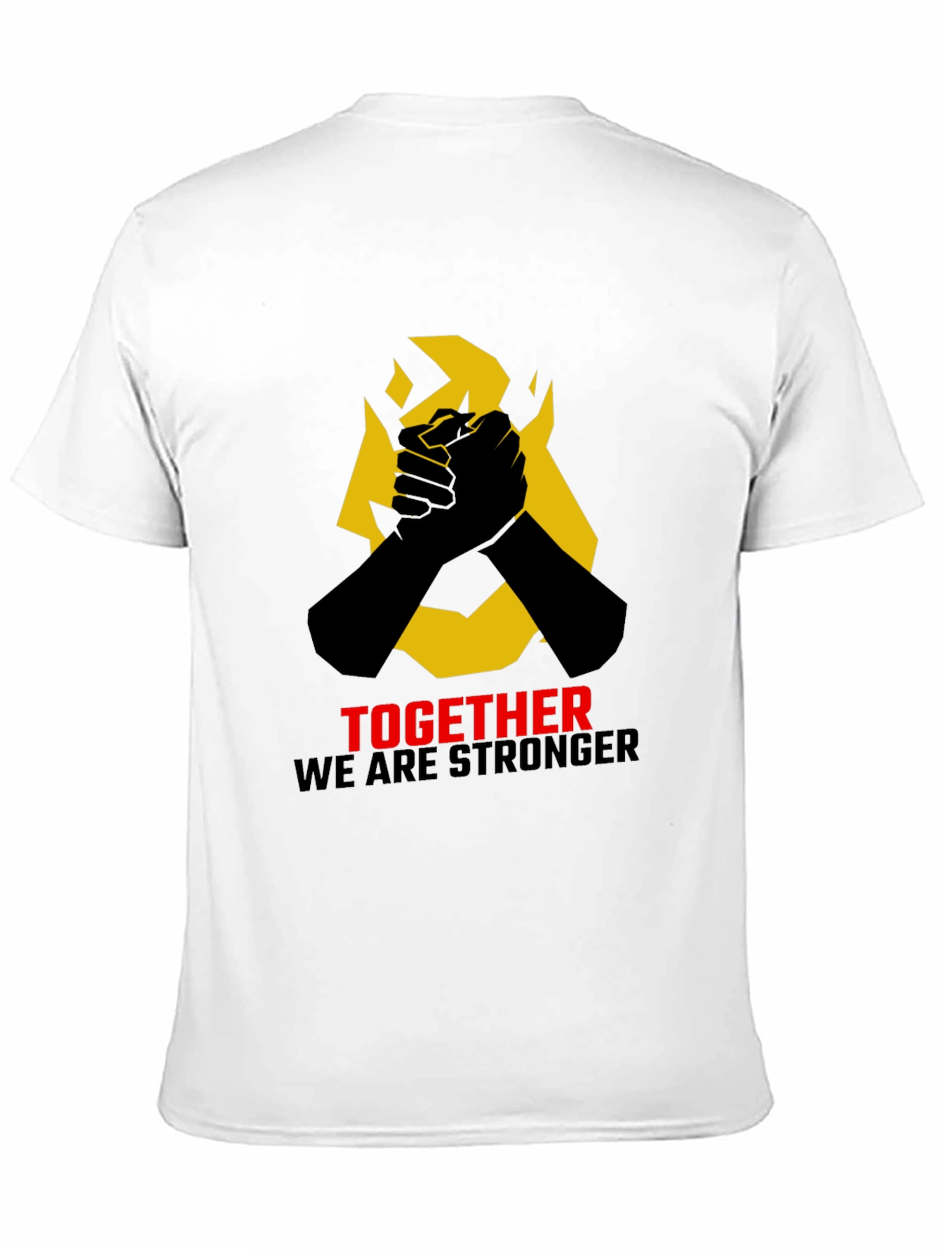 Black Together Stronger Graphic Tee - Solidarity & Unity Design view 11