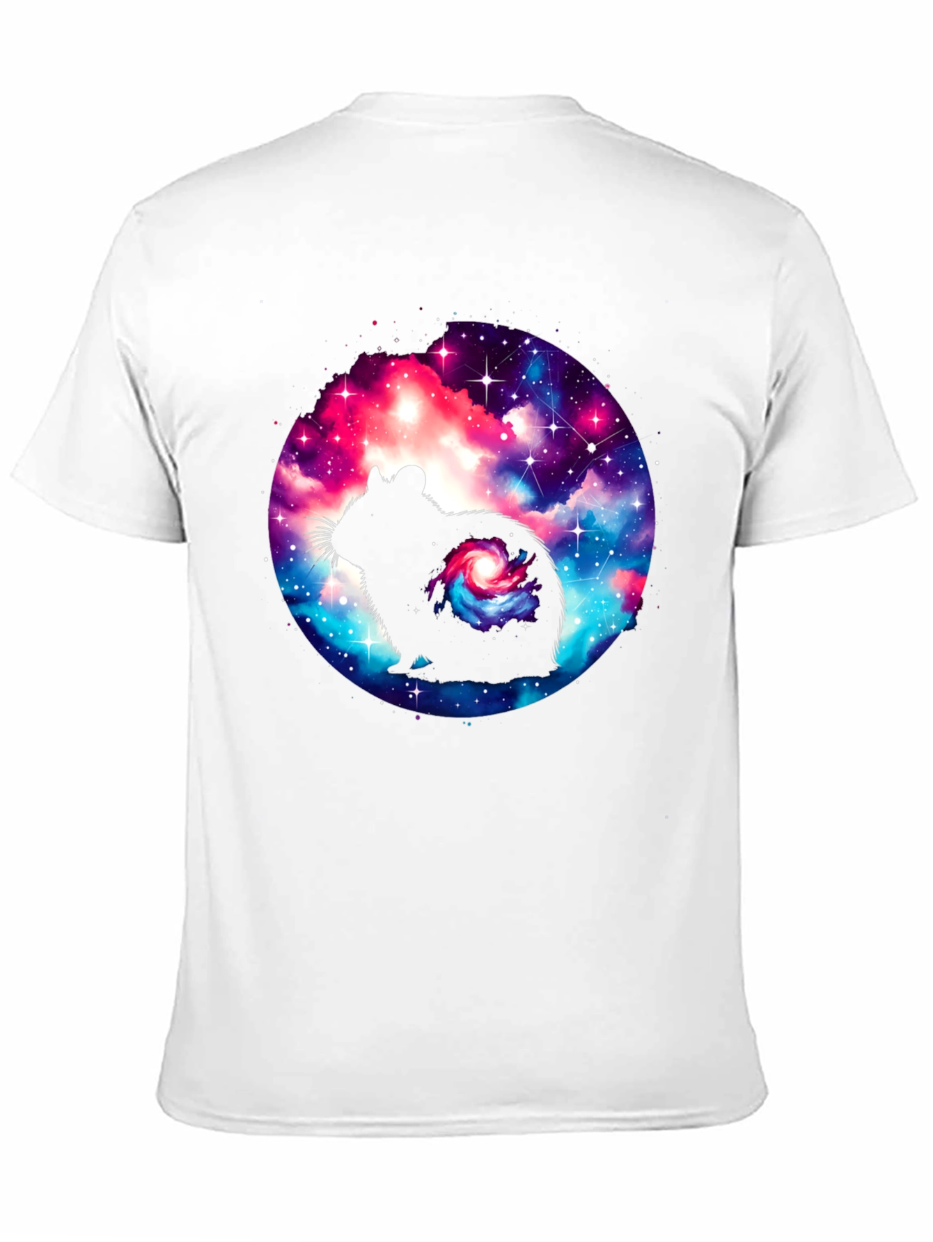 Black Galaxy Hamster Graphic T-Shirt view 11