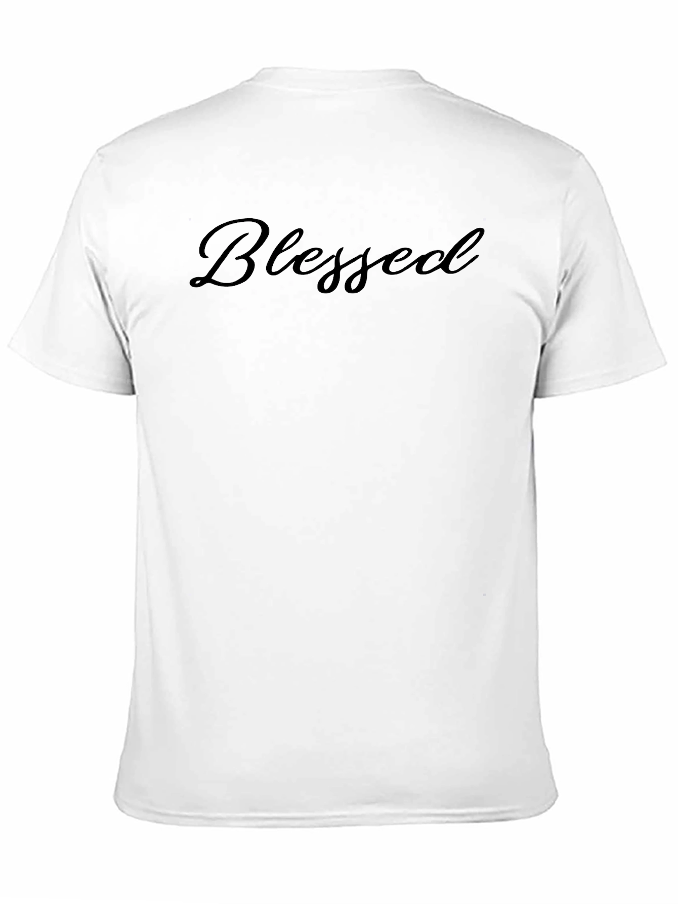 Black Blessed Graphic T-Shirt - Short Sleeve Crew Neck Tee view 11