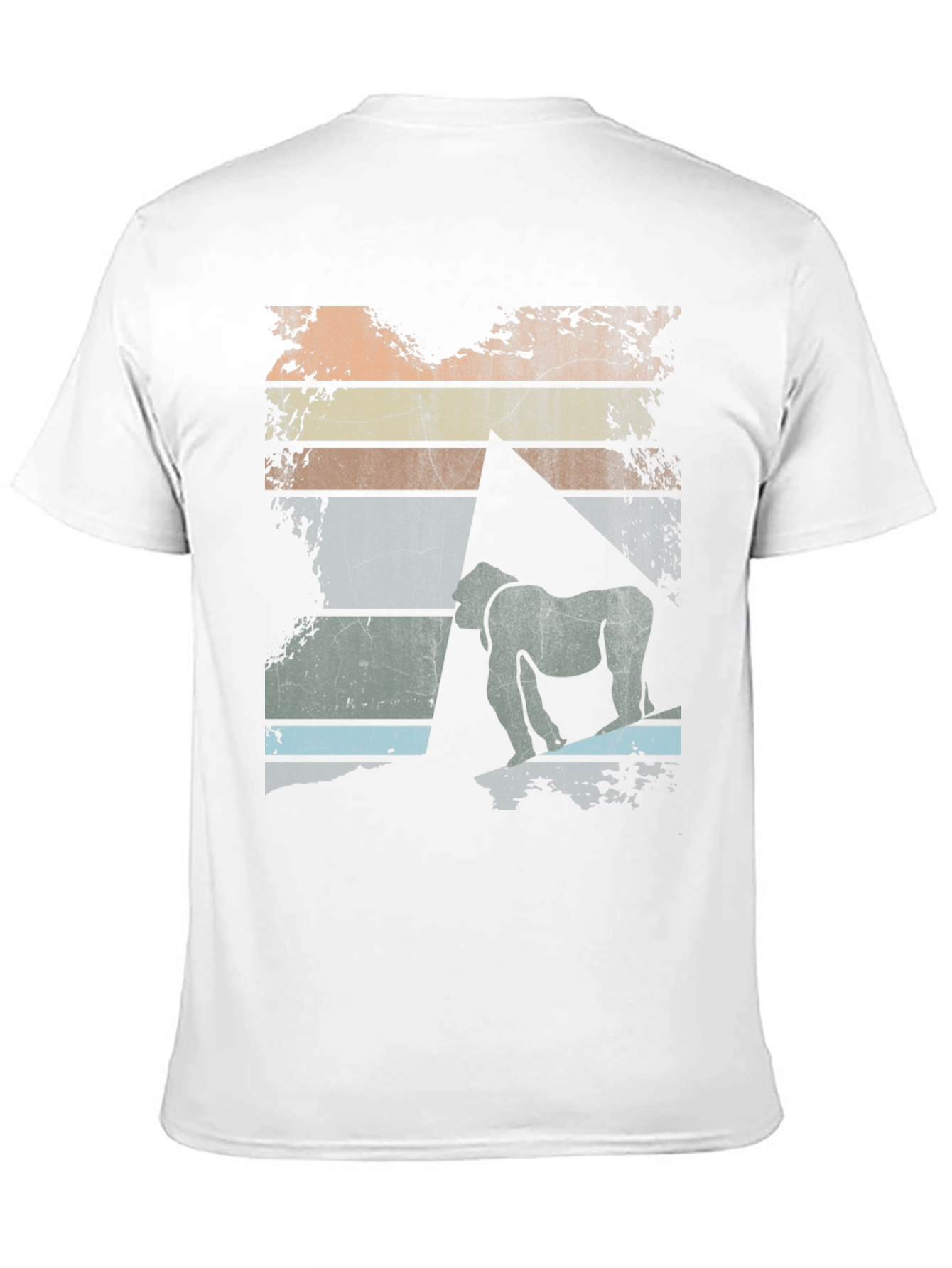 Black Retro Gorilla Graphic Tee - Men's Black T-Shirt view 11