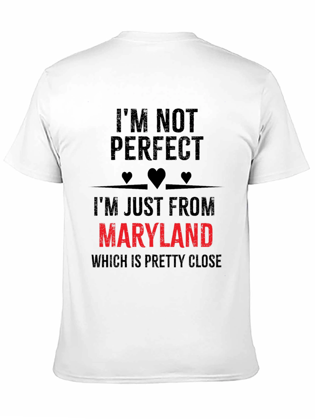 Black I'm Not Perfect, Maryland T-Shirt view 11