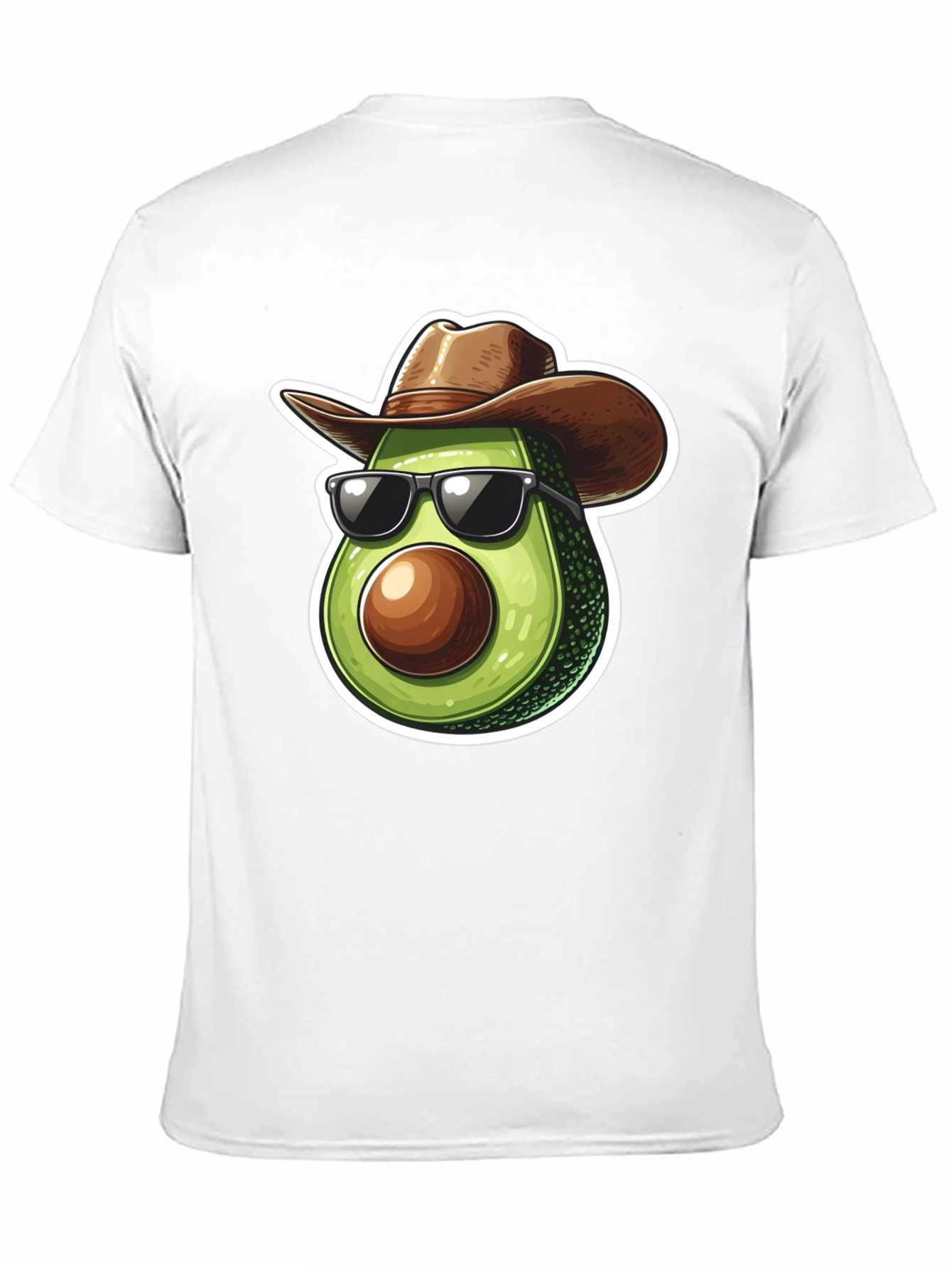Black Cool Avocado Cowboy Graphic Tee - Black T-Shirt view 11