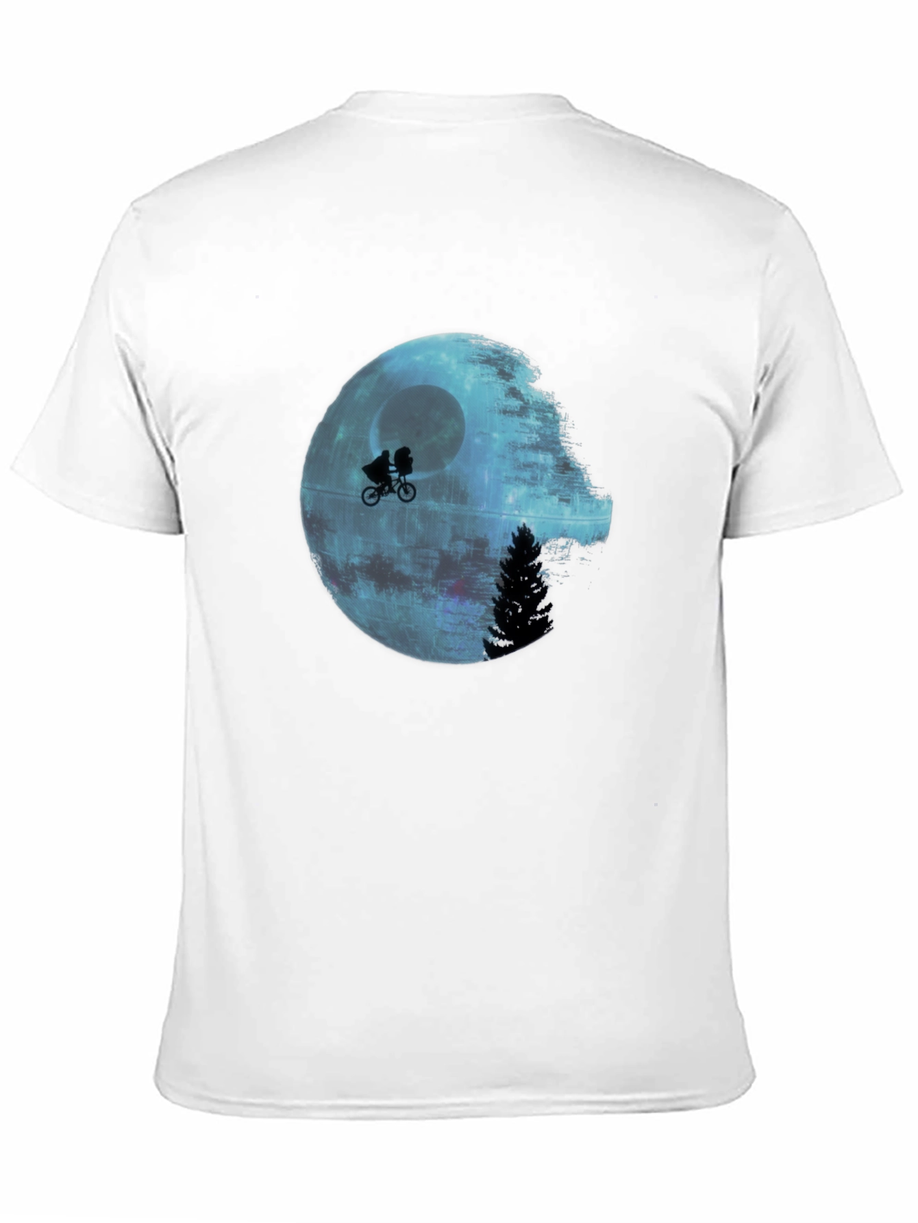 Black Star Wars Death Star E.T. Parody Black T-Shirt view 11