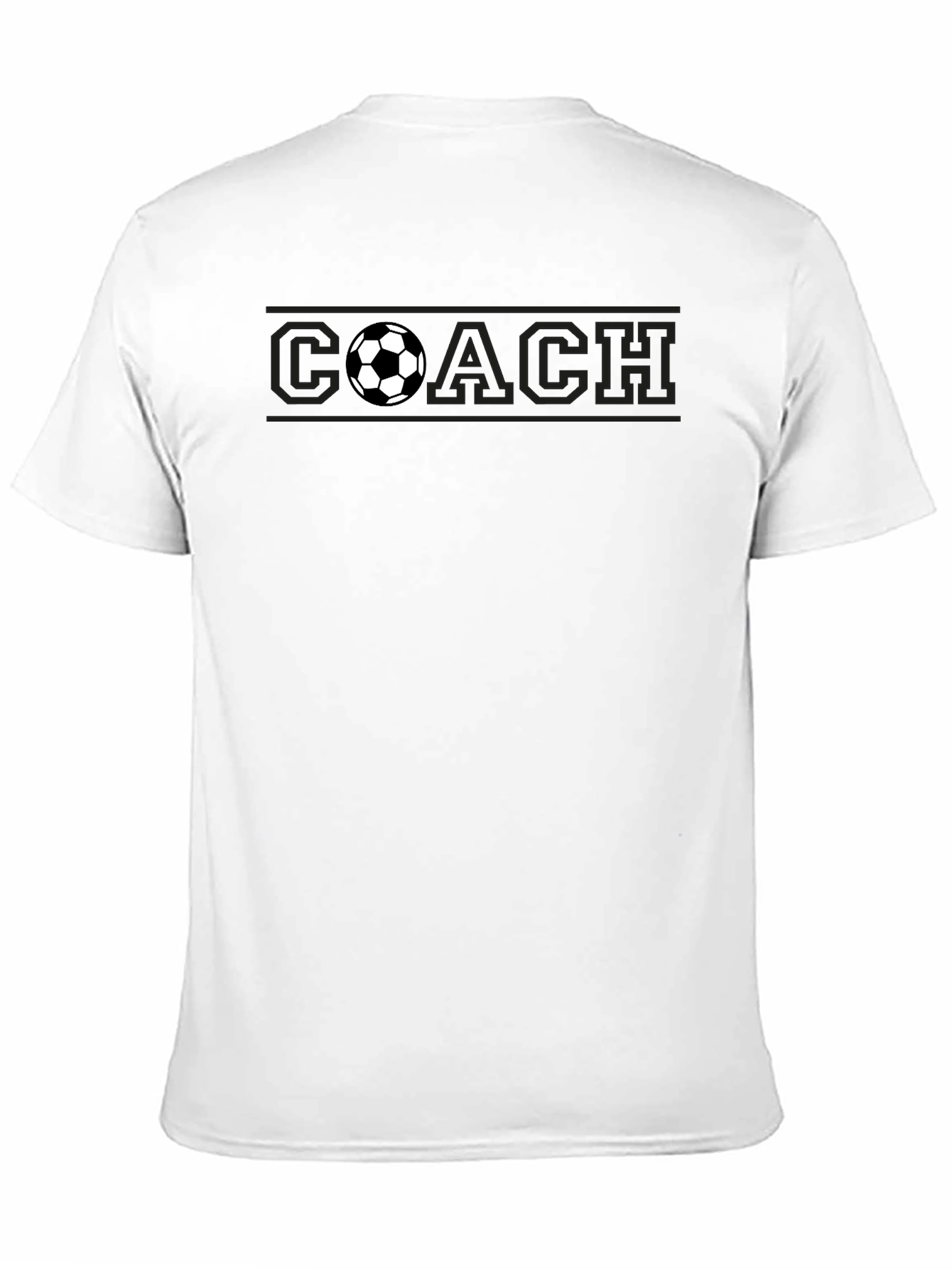 Black Soccer Coach Black T-Shirt view 11