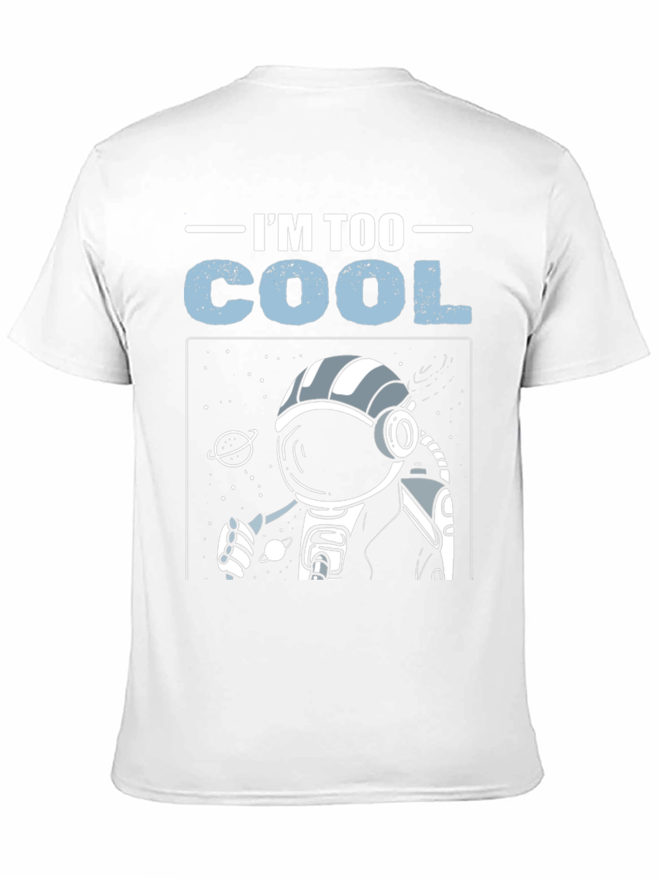 Black I'm Too Cool Astronaut Graphic T-Shirt view 11
