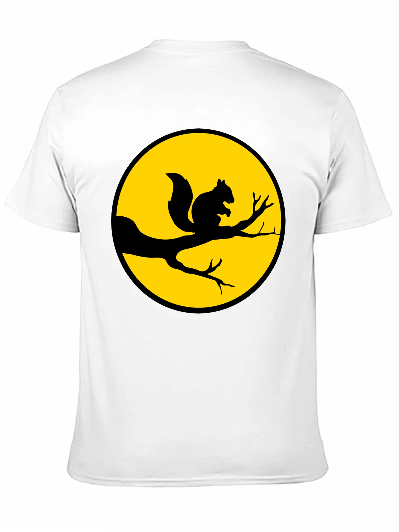 Black Squirrel Silhouette T-Shirt - Nature Inspired Graphic Tee view 11