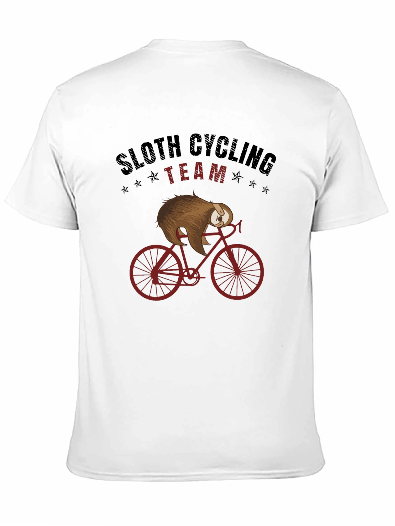 Black Sloth Cycling Team T-Shirt - Funny Animal Graphic Tee view 11