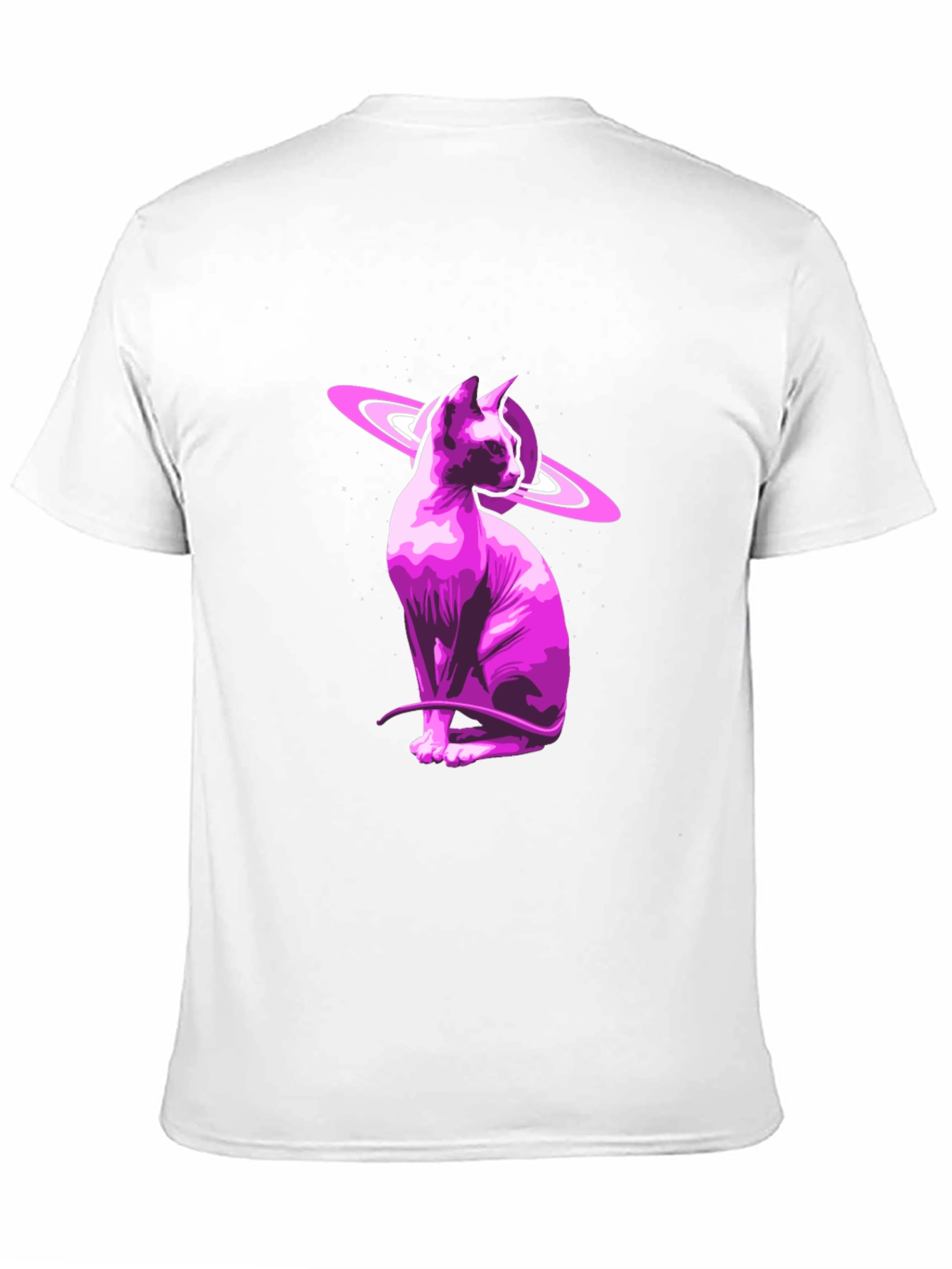 Black Cosmic Sphynx Cat Graphic Tee - Black view 11