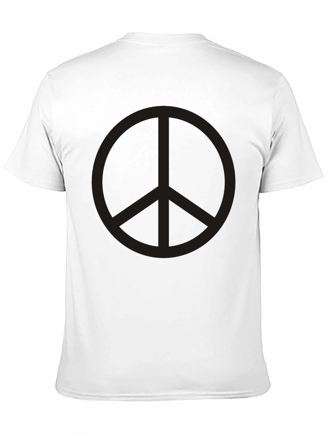 Black Peace Sign Graphic Tee - Classic Relaxed Fit view 11