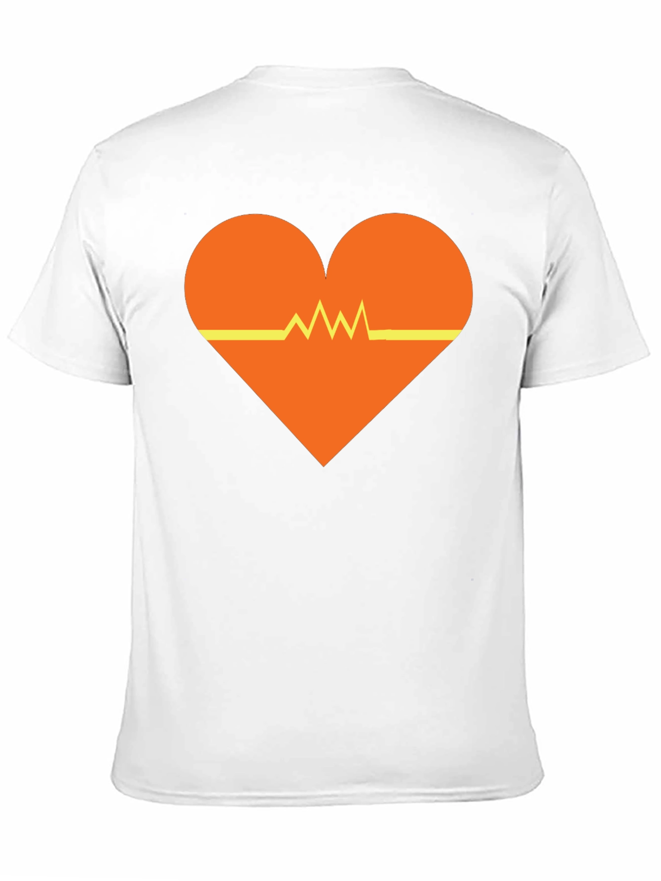 Black Heartbeat Heart Graphic Tee - Black Unisex T-Shirt view 11