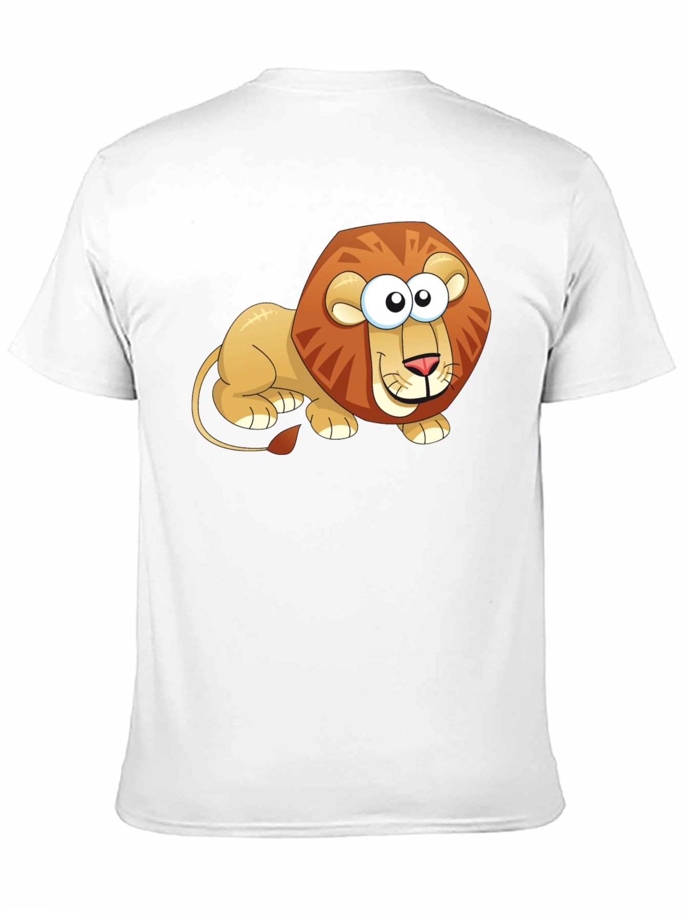 Black Cartoon Lion Graphic T-Shirt - Casual Black Tee view 11