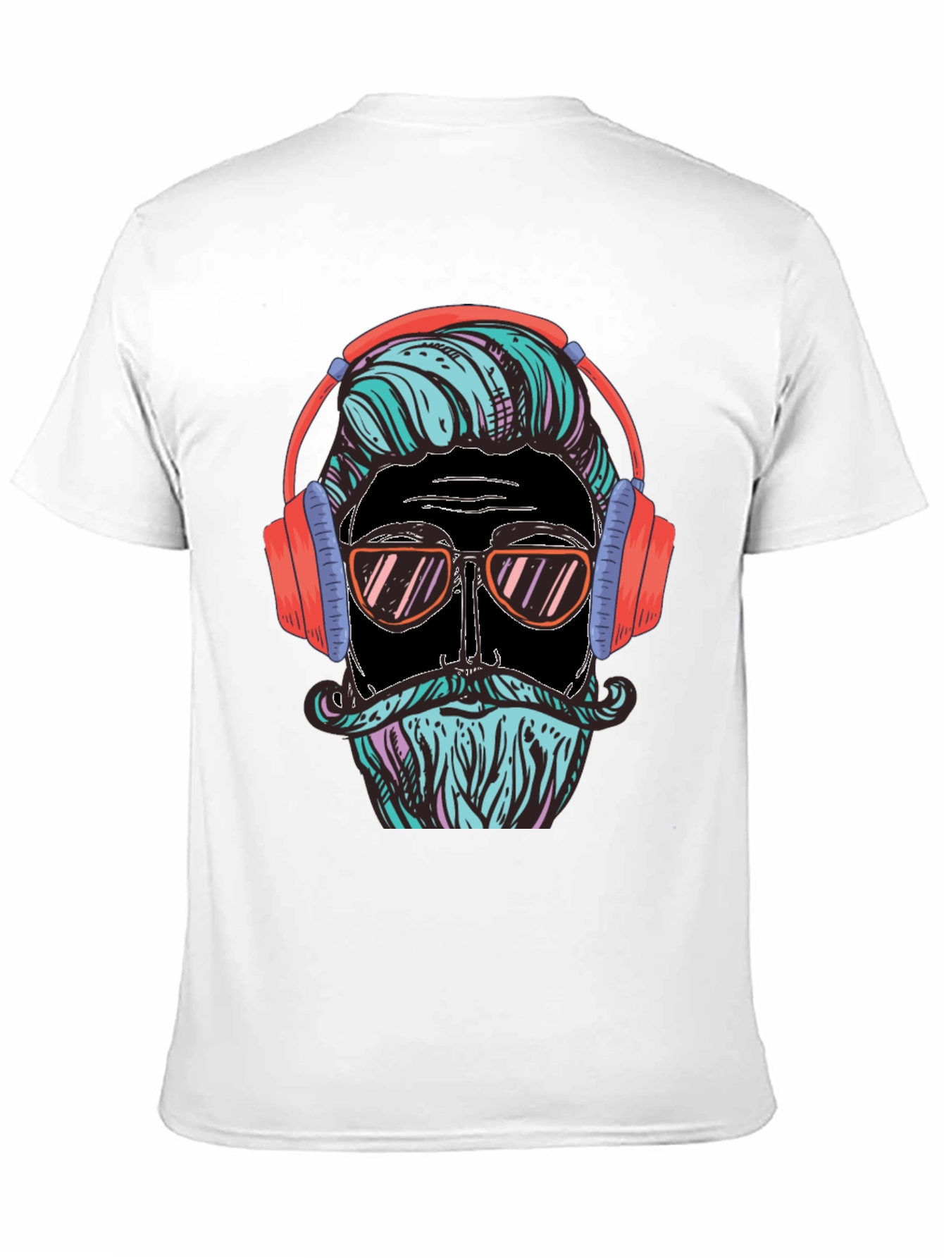 Black Cool Hipster Graphic Tee view 11