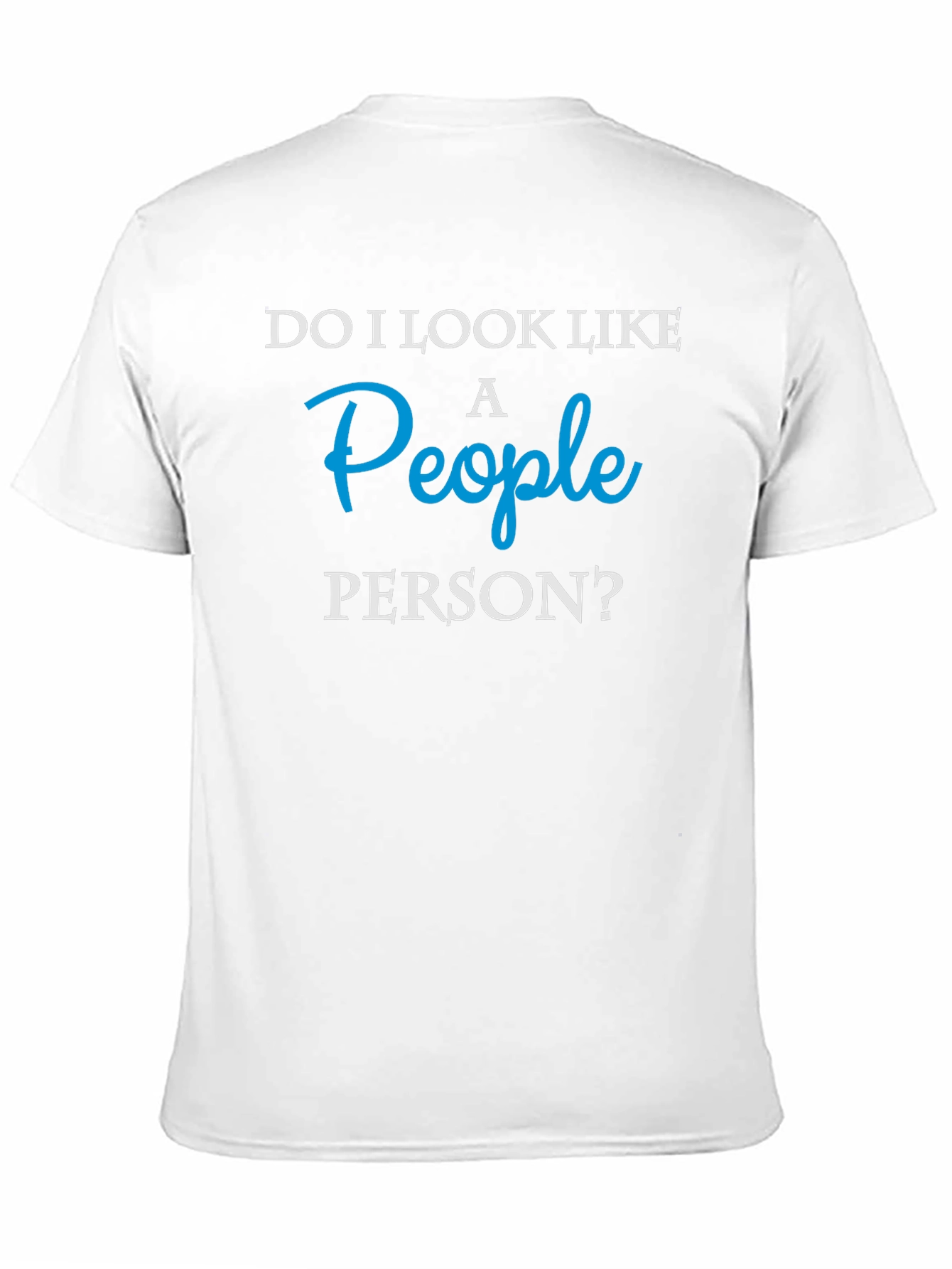 Black Funny 'Do I Look Like A People Person?' Black Graphic T-Shirt view 11
