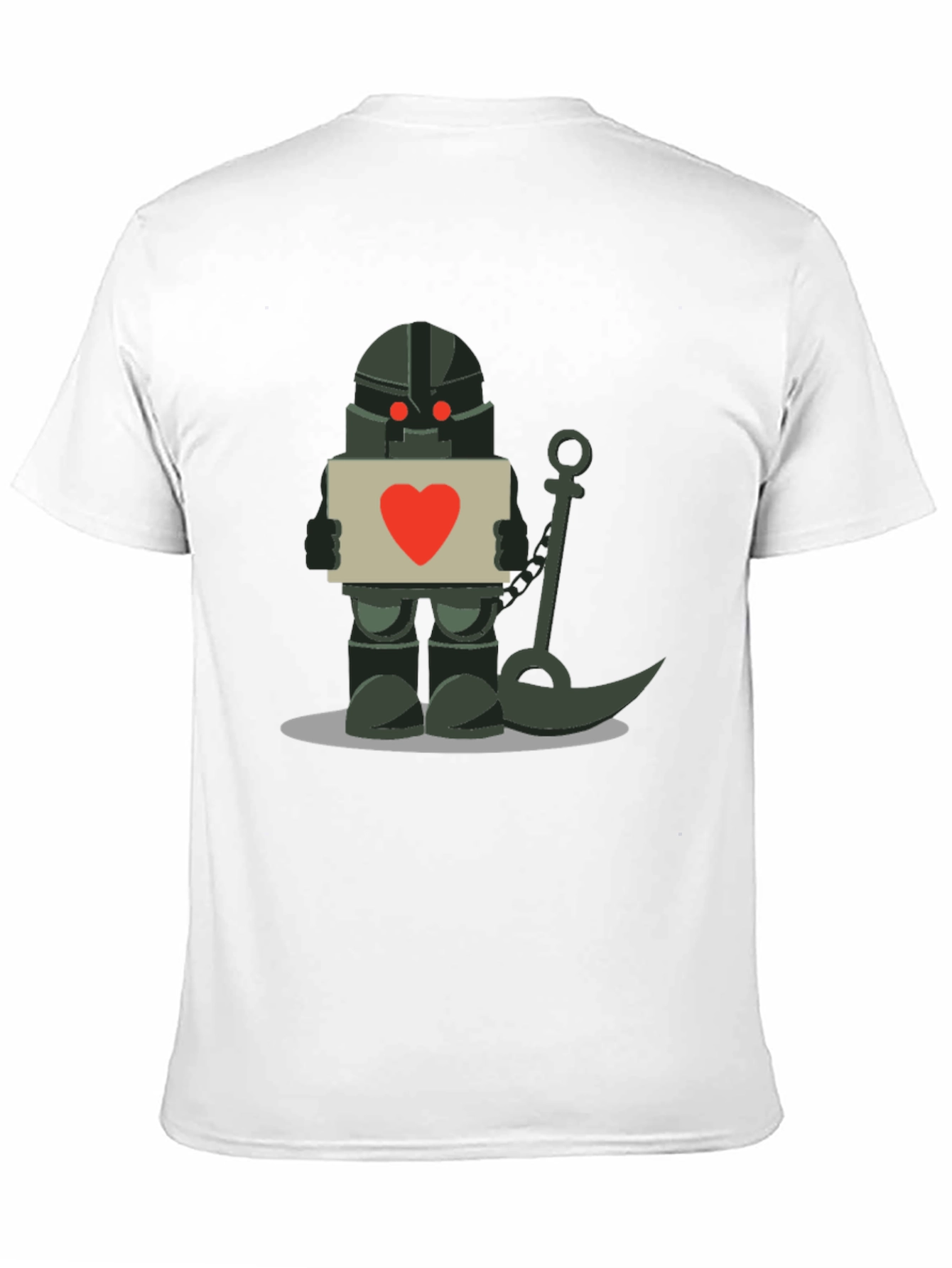 Black Heart Robot Graphic Black Tee view 11