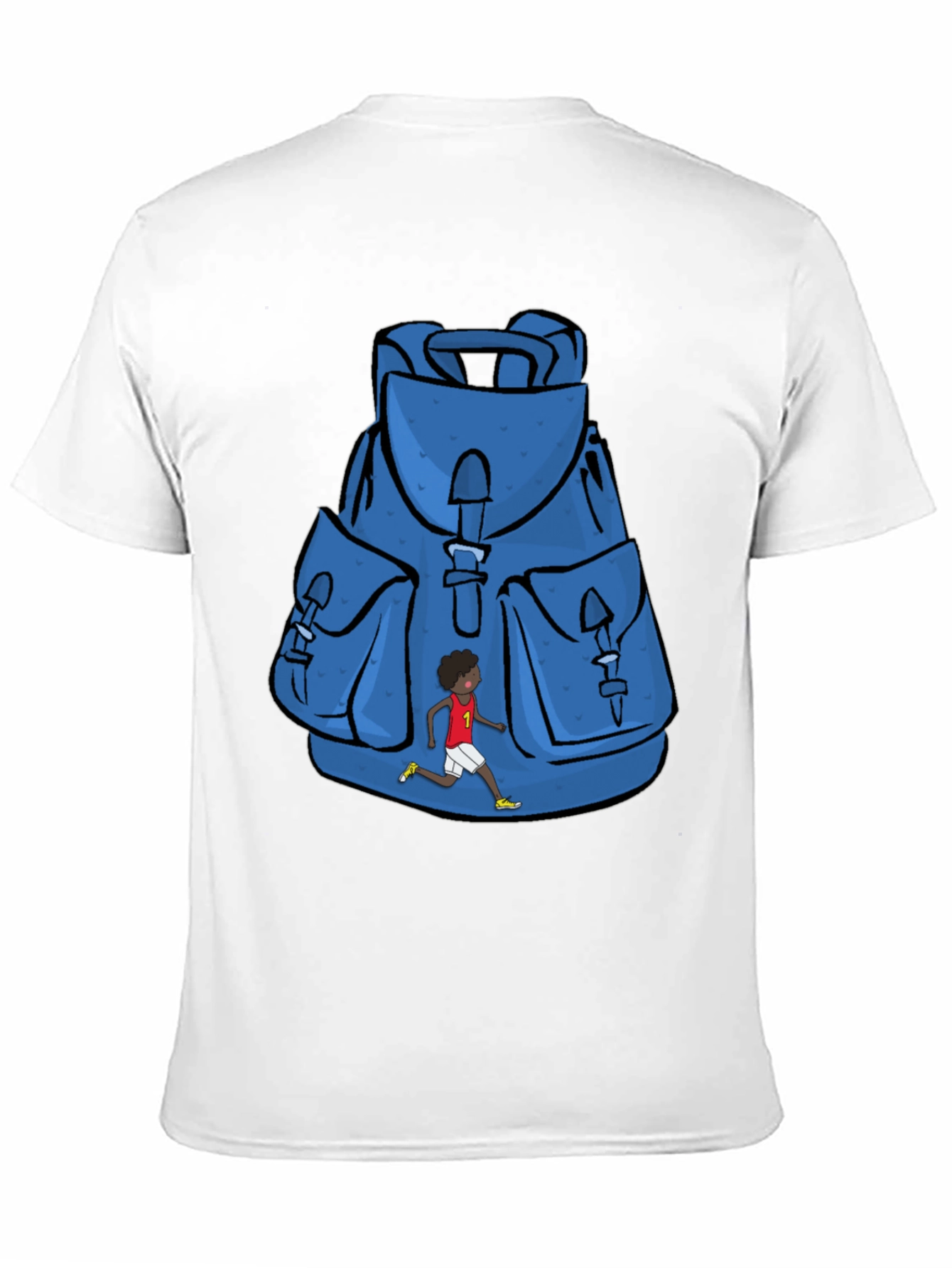 Black Graphic Print Backpack T-Shirt view 11