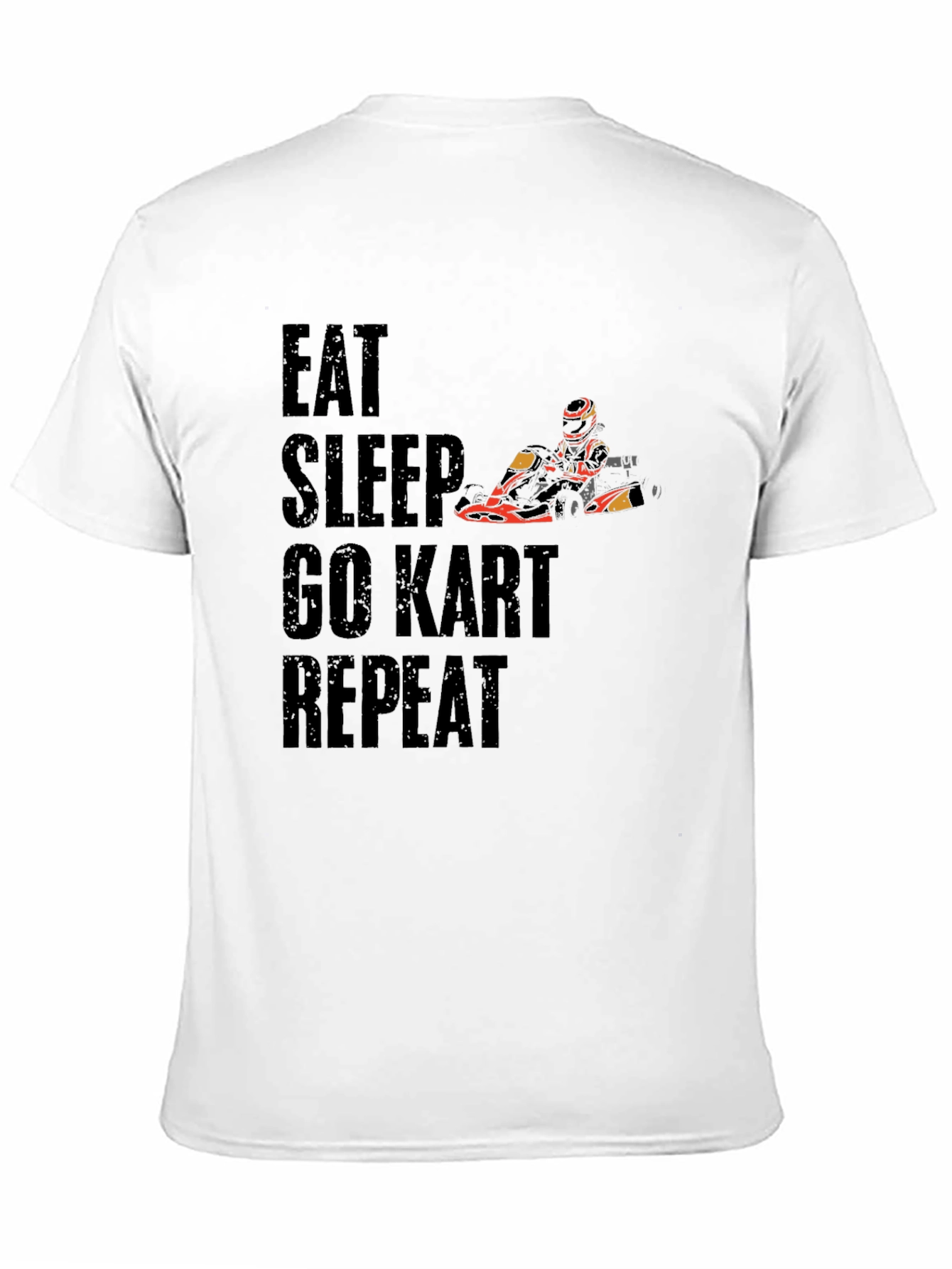 Black Eat Sleep Go Kart Repeat Graphic T-Shirt view 11
