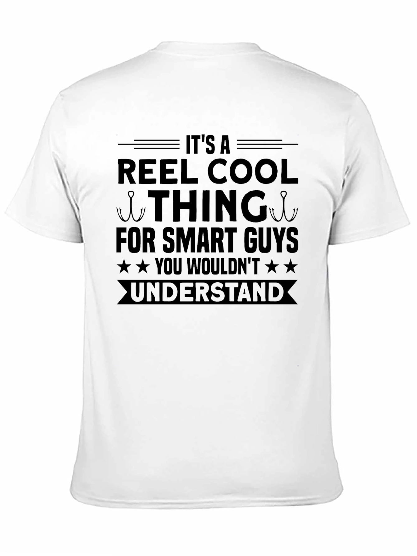 Black Reel Cool Smart Guys T-Shirt - Angler Humor Tee view 11
