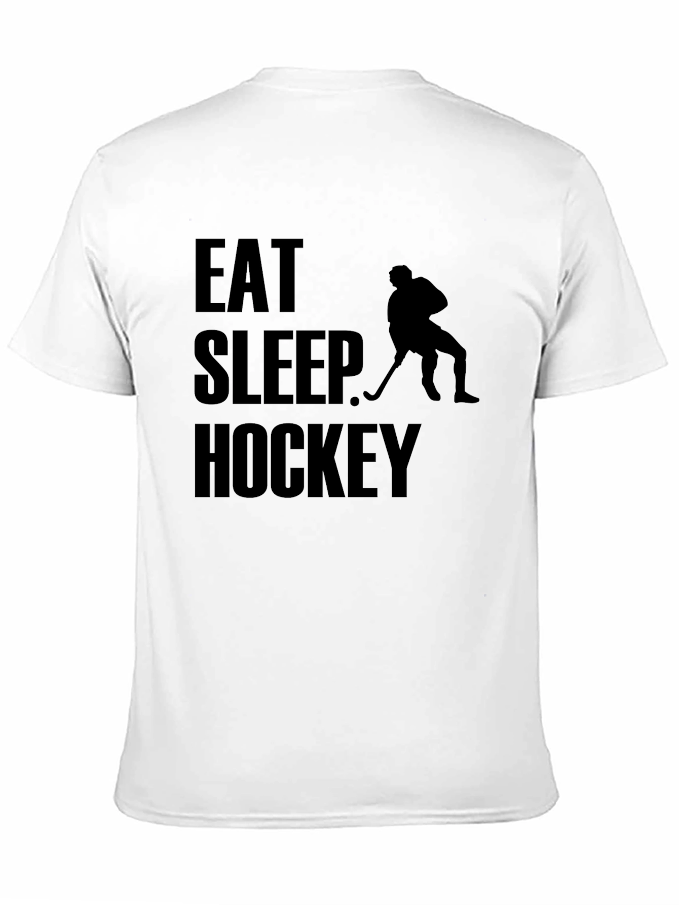 Black Eat Sleep Hockey T-Shirt Funny Sports Tee view 11