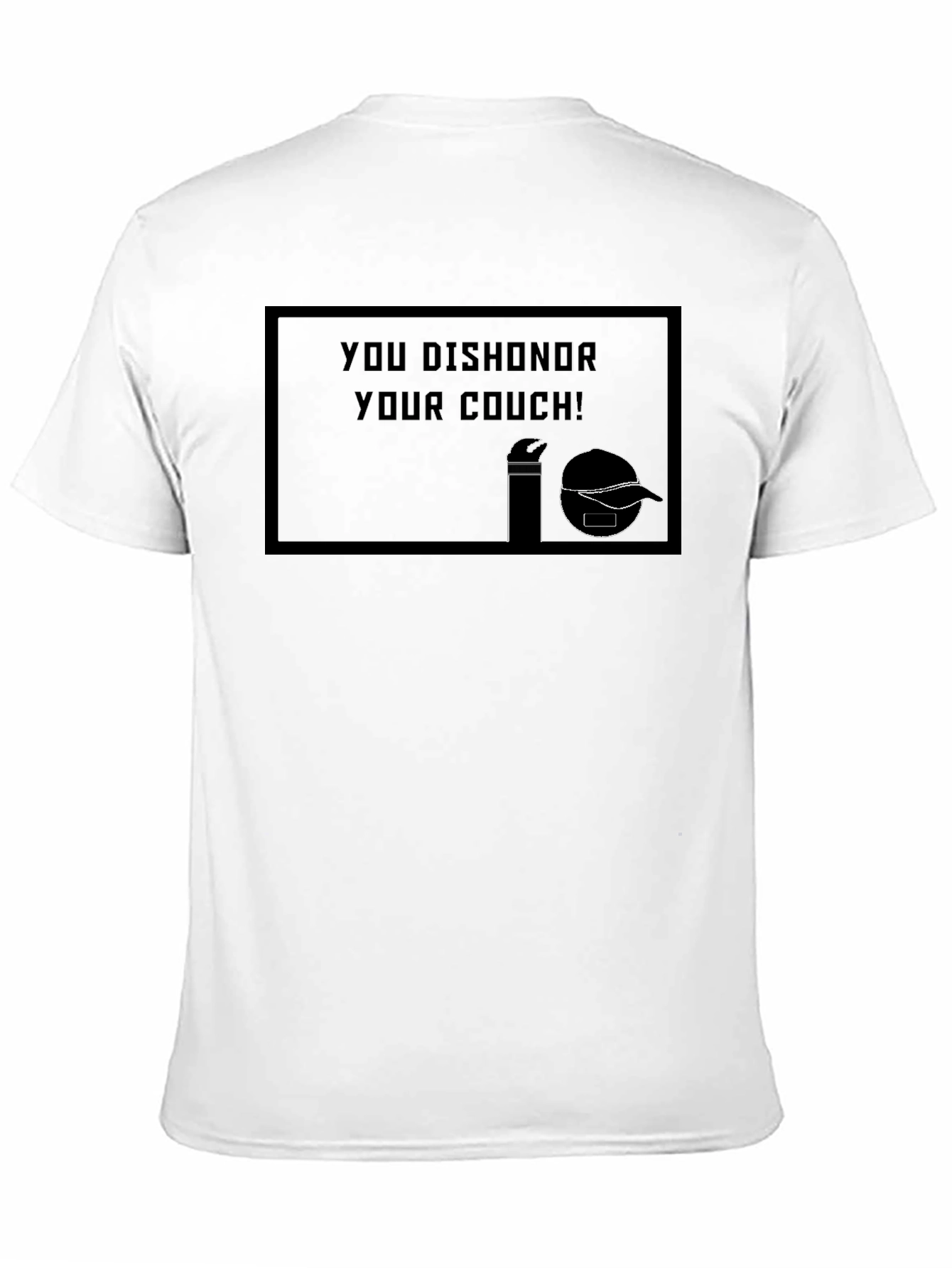 Black Dishonor Your Couch Funny T-Shirt view 11