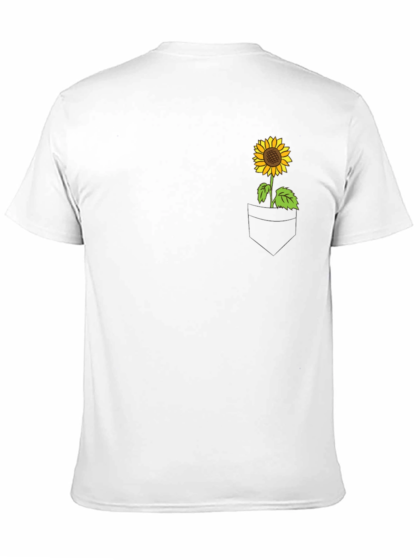 Black Sunflower Pocket Graphic Tee - Casual Black T-Shirt view 11
