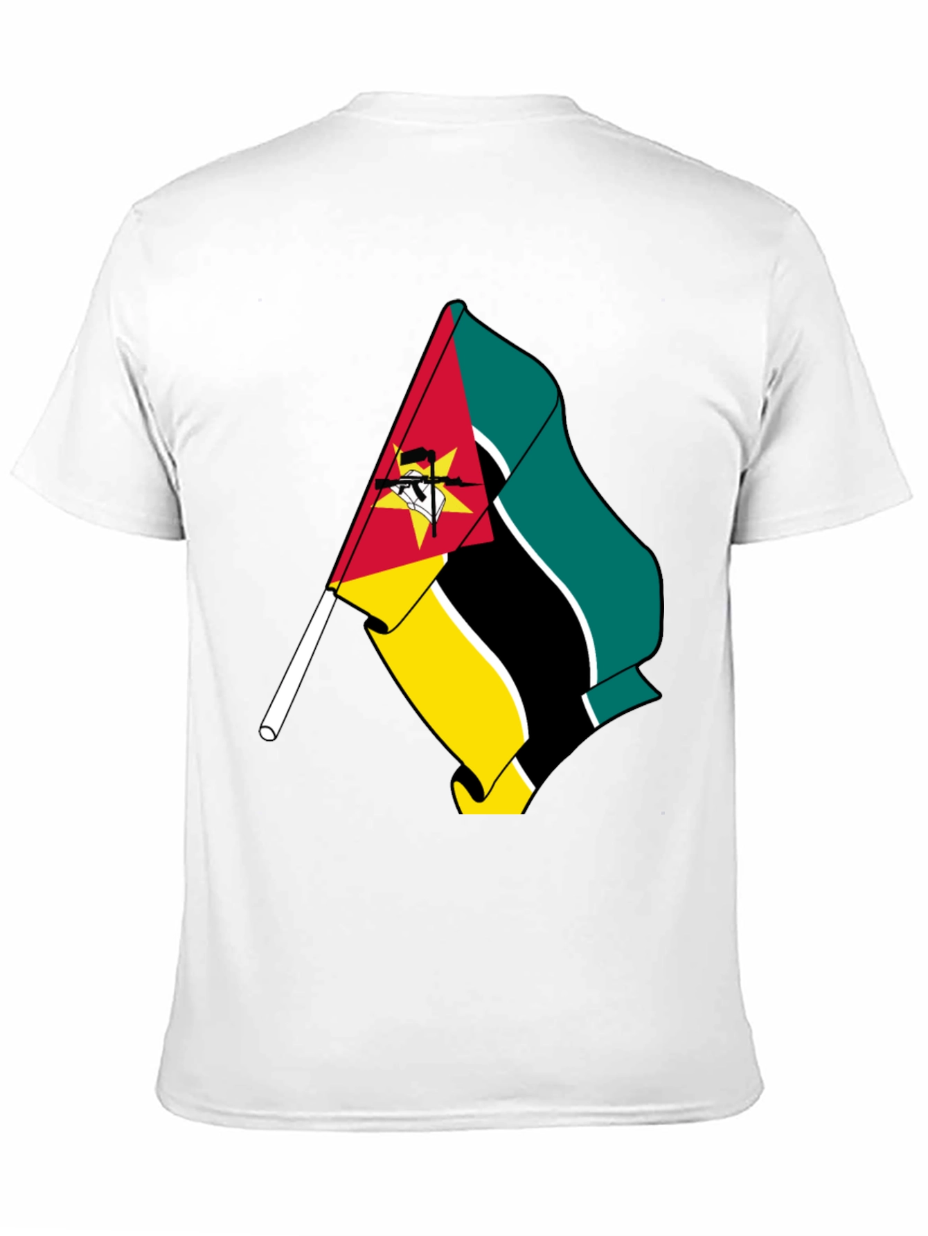 Black Mozambique Flag Graphic Tee - Black T-Shirt view 11