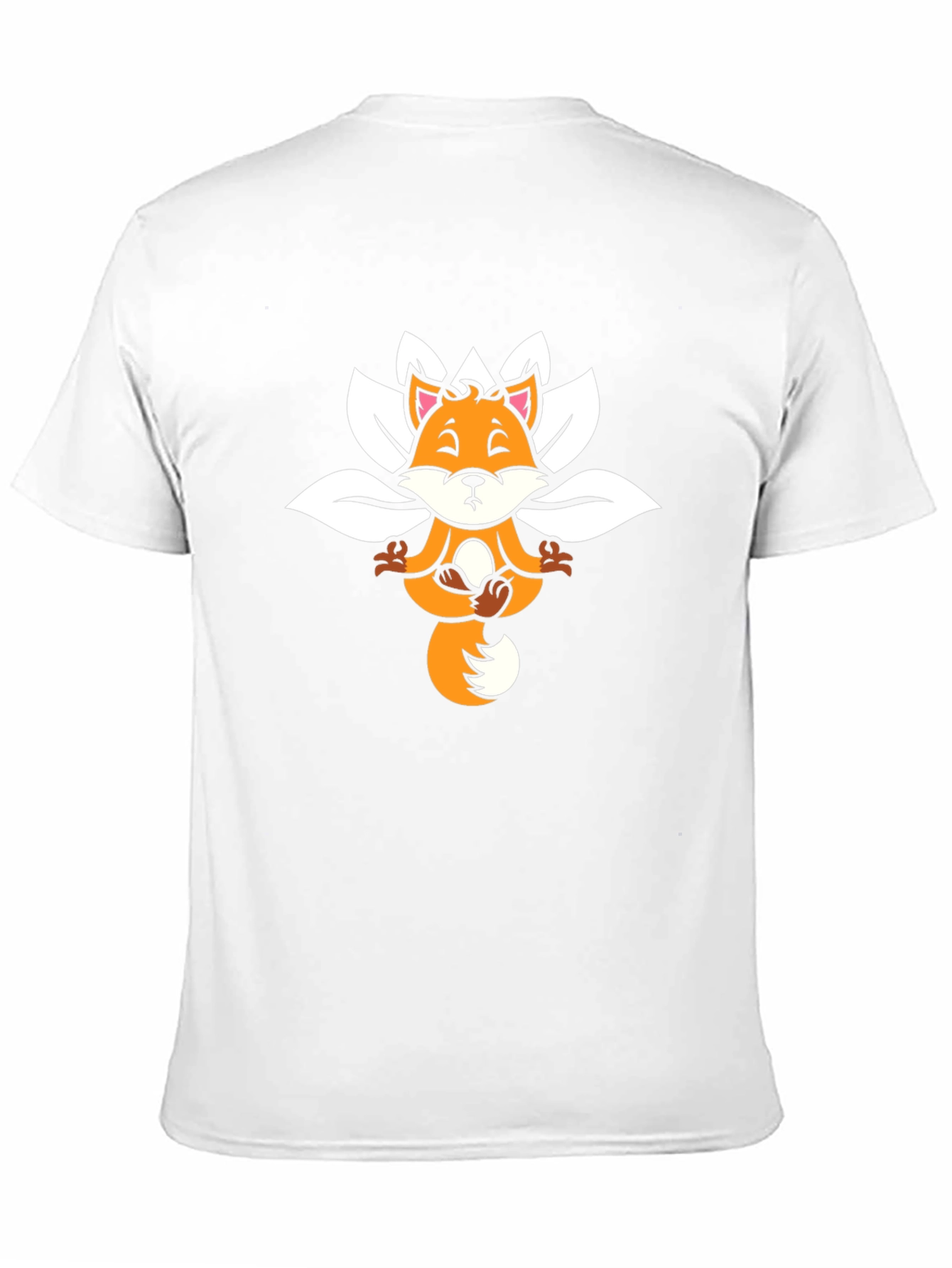 Black Meditating Fox Graphic Tee view 11