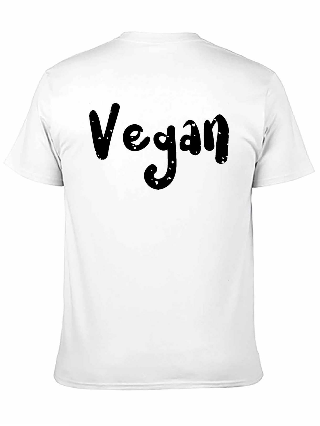 Black Vegan Black T-Shirt - Comfortable Crew Neck view 11