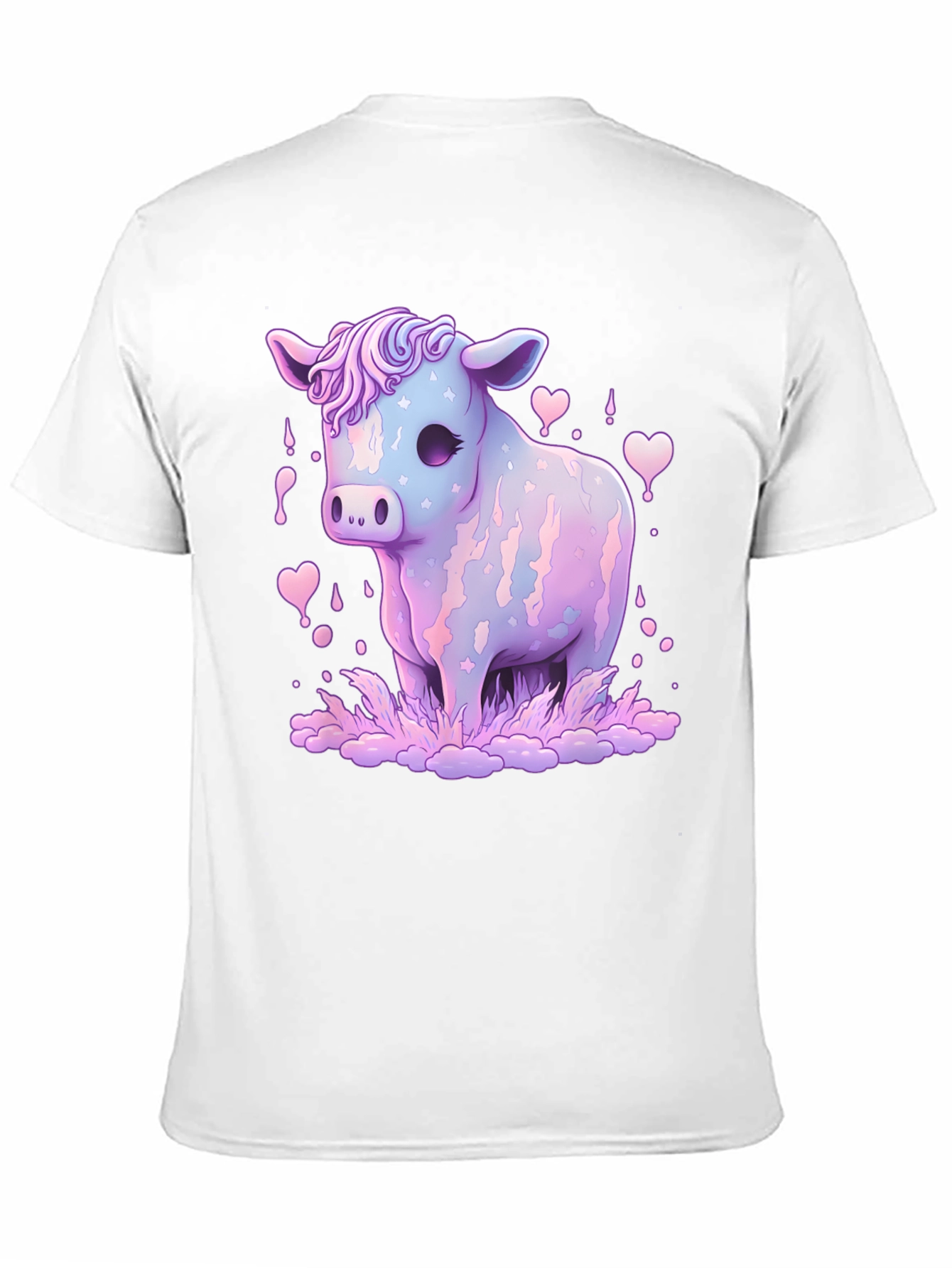 Black Pastel Cow Graphic Tee view 11