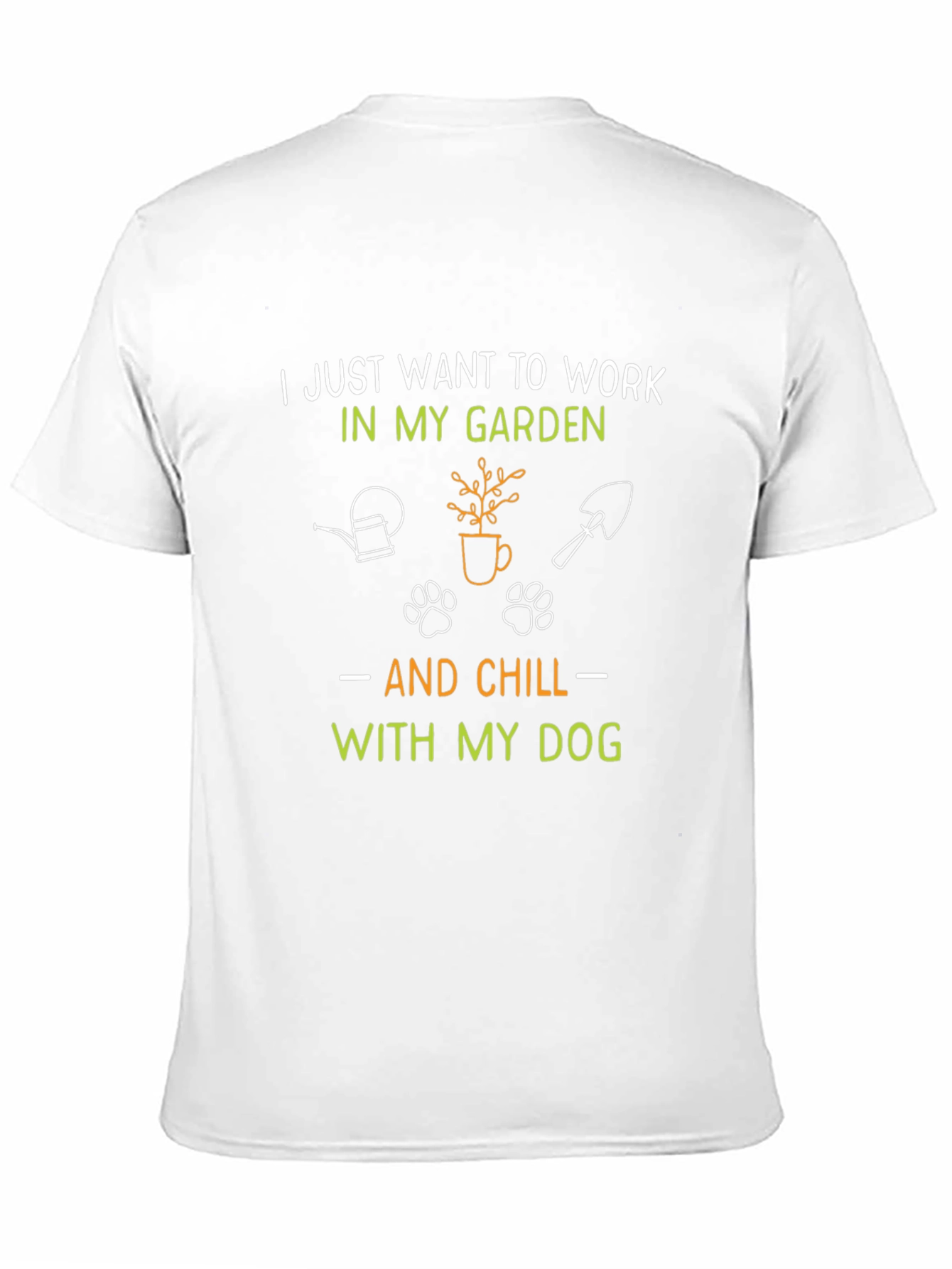 Black Gardening & Dog Lover T-Shirt: Work in my Garden & Chill with my Dog view 11
