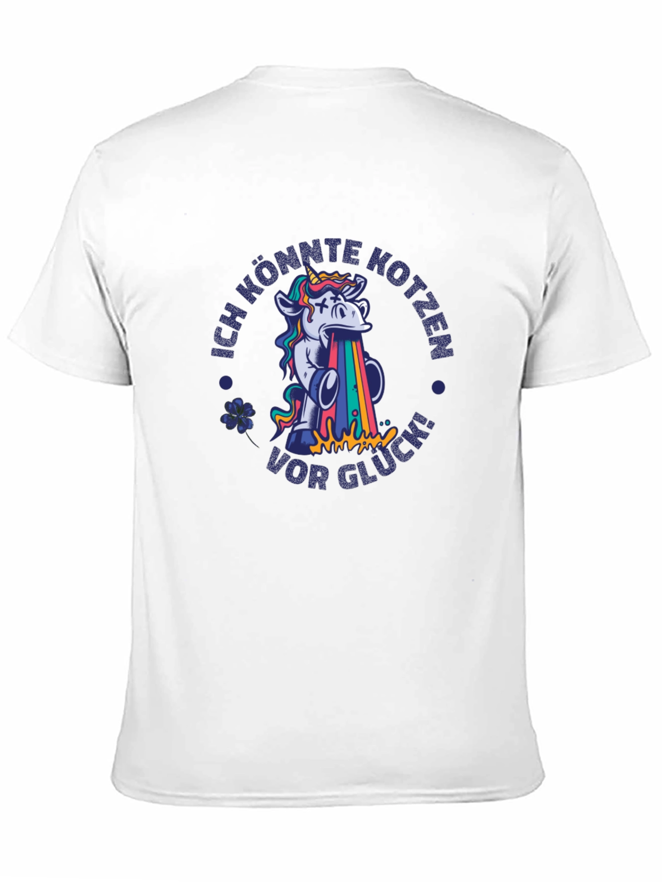 Black Unicorn Rainbow Vomit T-Shirt view 11