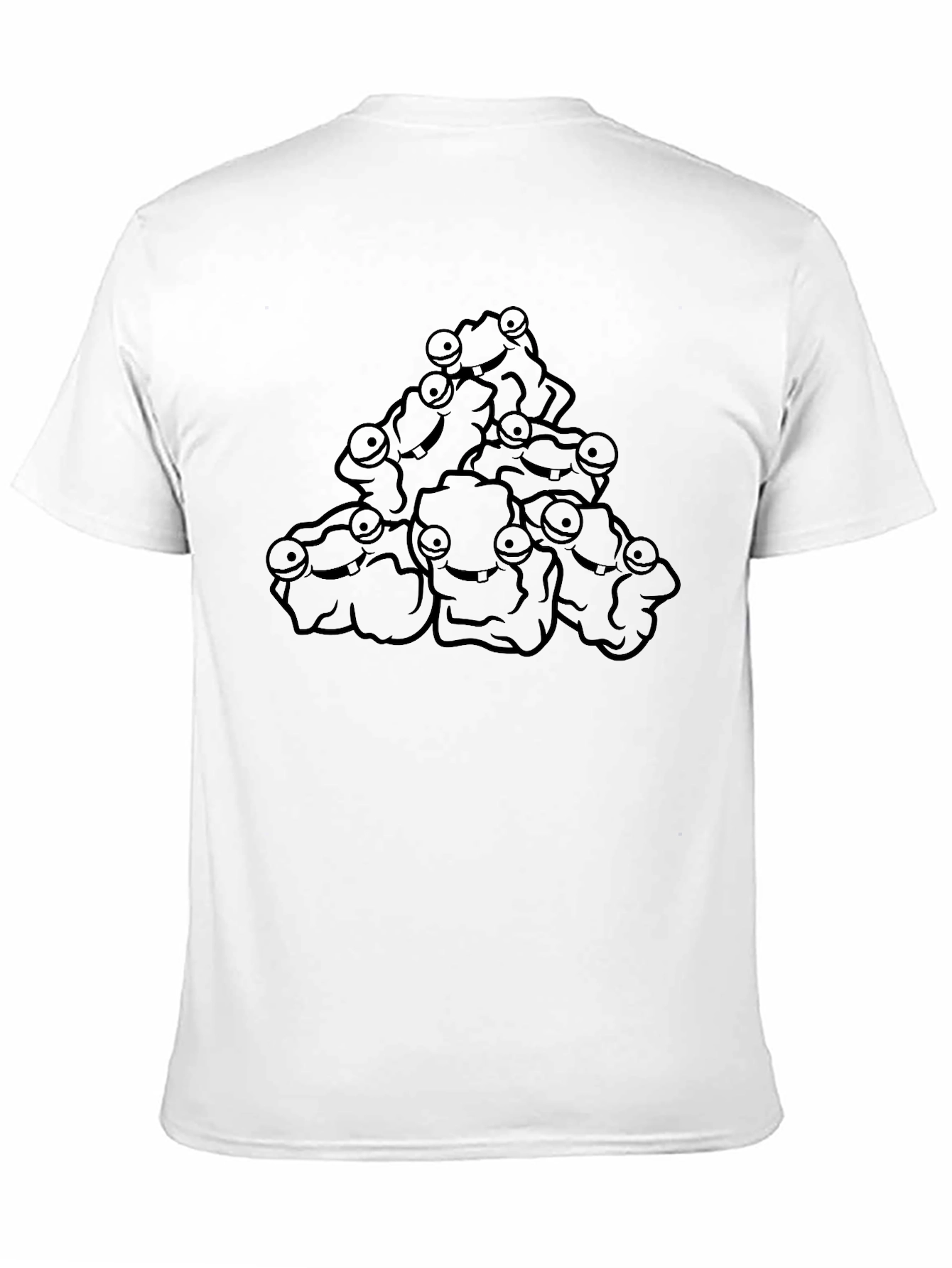 Black Monster Pile Graphic Tee - Black Cotton Blend view 11