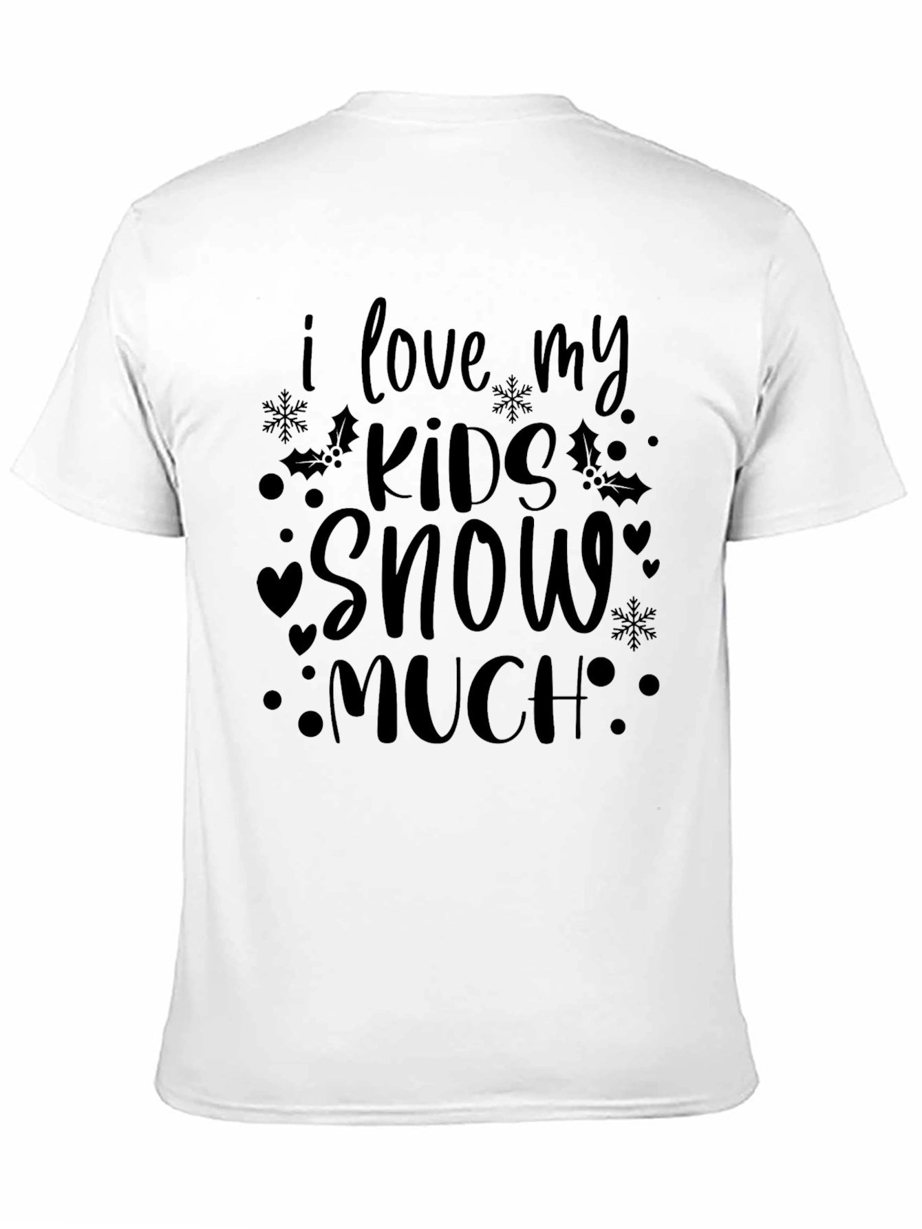 Black I Love My Kids Snow Much Graphic Tee view 11
