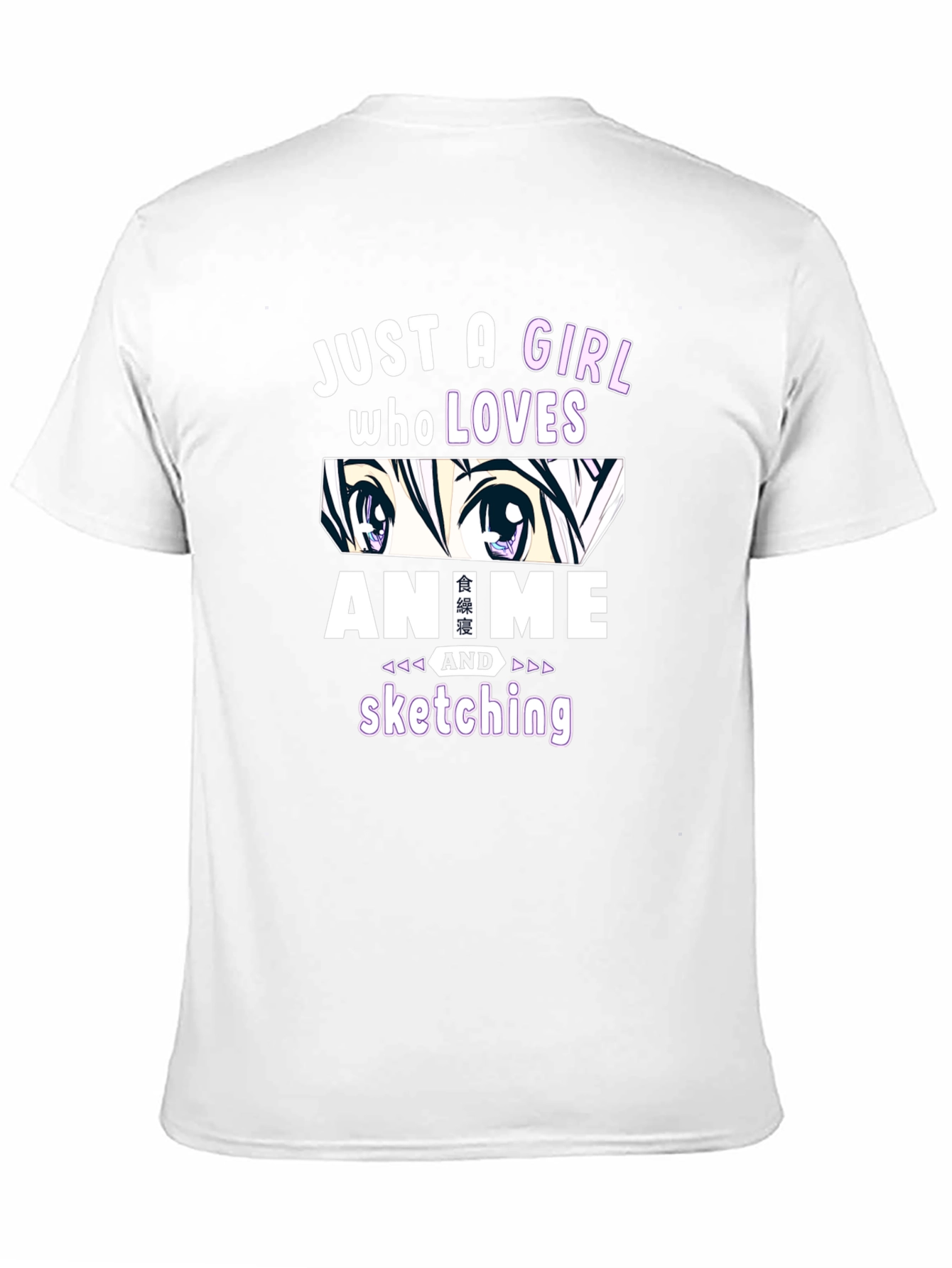 Black Anime Lover Girl's T-Shirt Sketching Fan Tee view 11