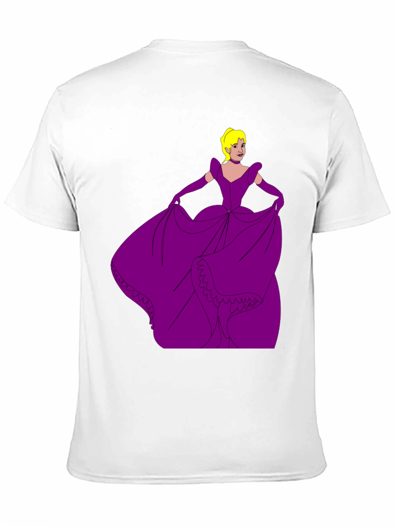 Black Cartoon Princess Graphic Tee view 11