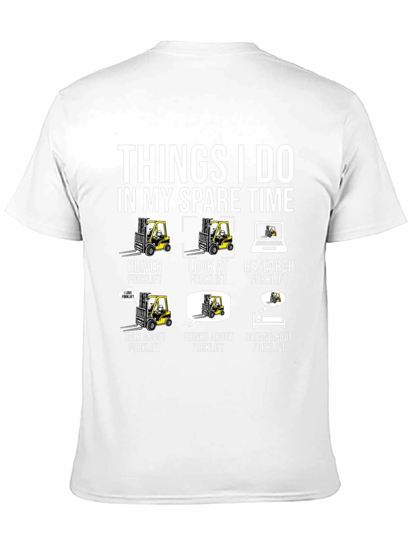 Black Funny Forklift T-Shirt: Things I Do In My Spare Time view 11