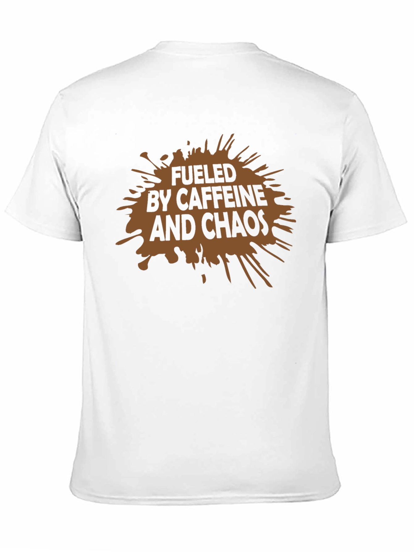Black Fueled By Caffeine and Chaos T-Shirt - Black view 11