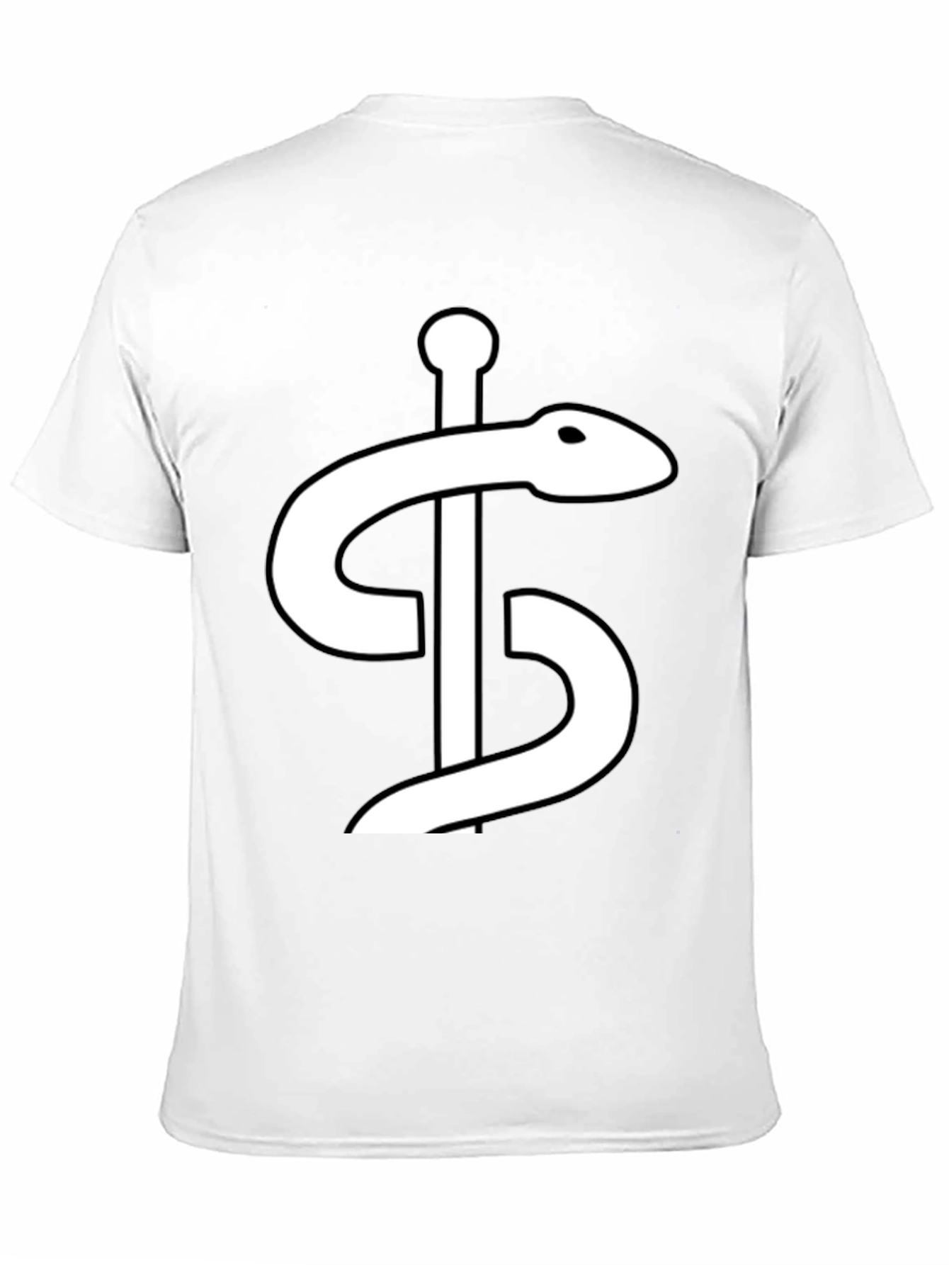 Black Caduceus Graphic Tee - Medical Symbol Shirt view 11