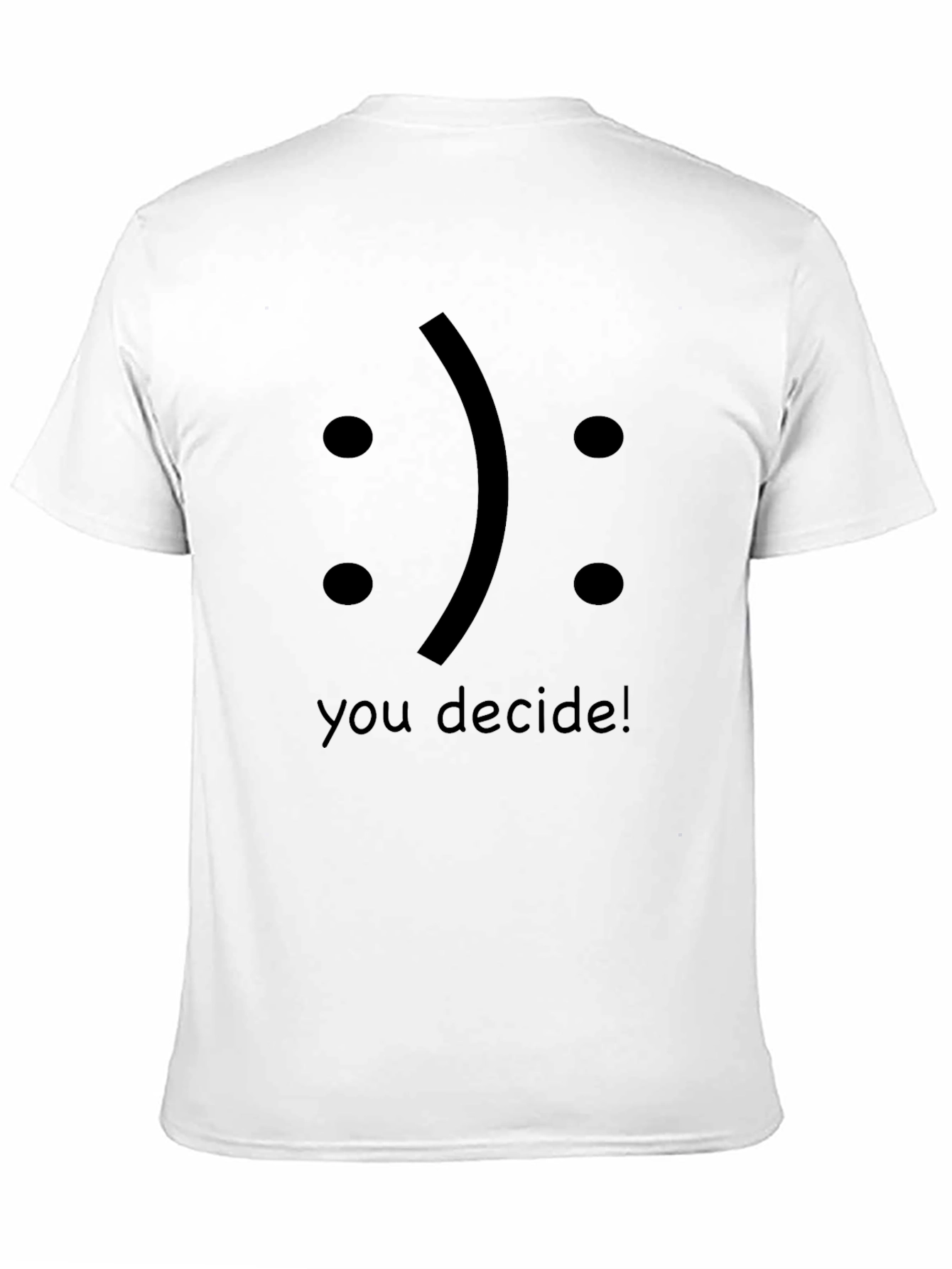 Black Decide! Graphic T-Shirt, Men's Crew Neck Tee view 11